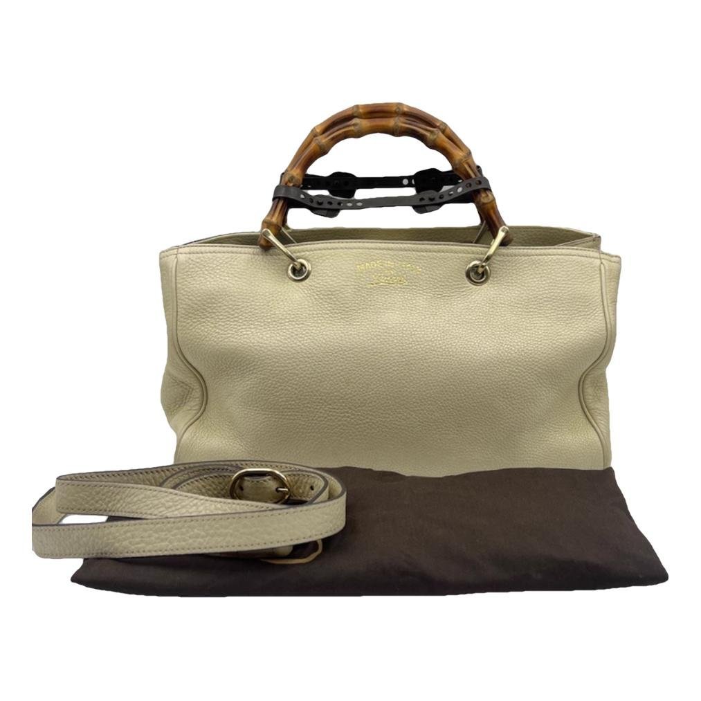 Bamboo Shopper leather tote