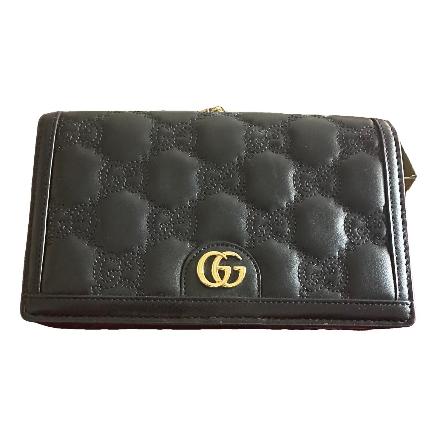 Leather clutch bag