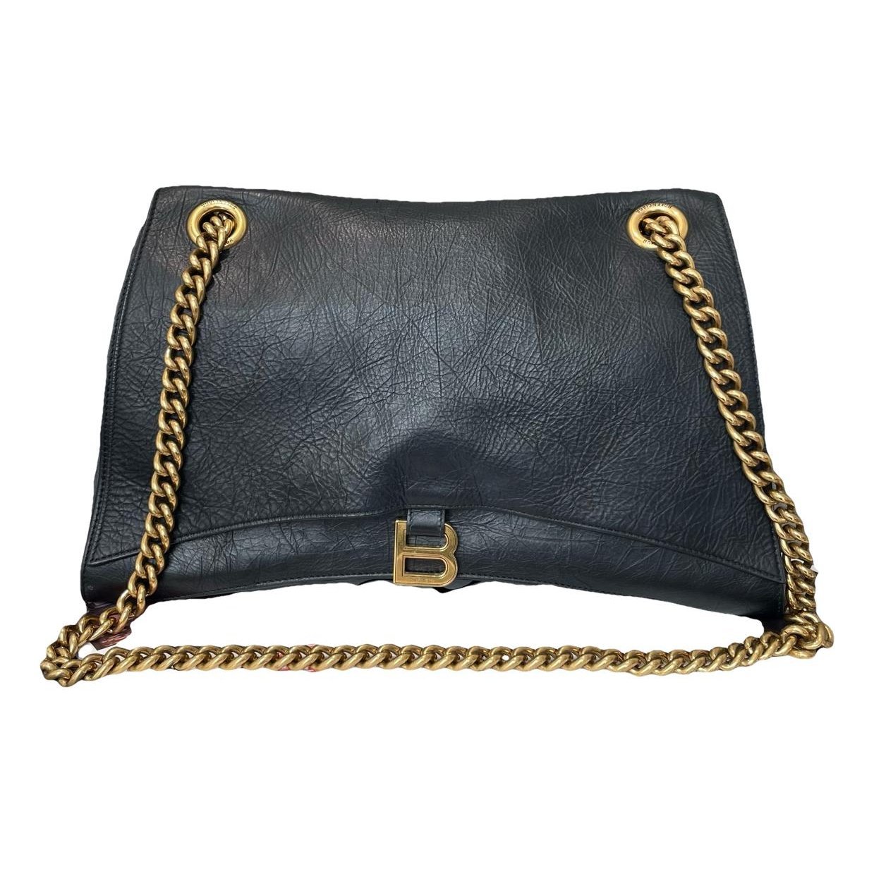 Crush leather handbag
