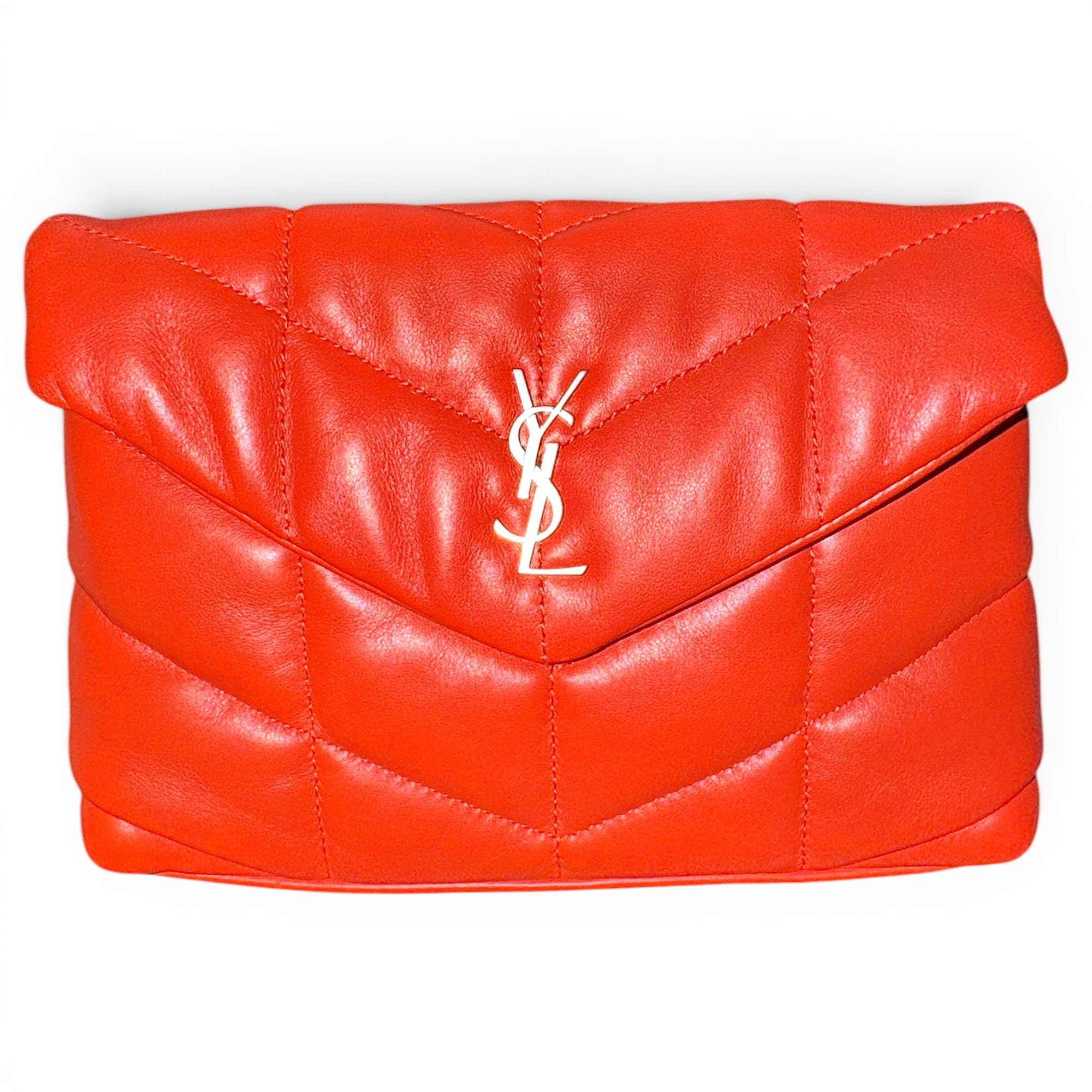 Leather clutch bag