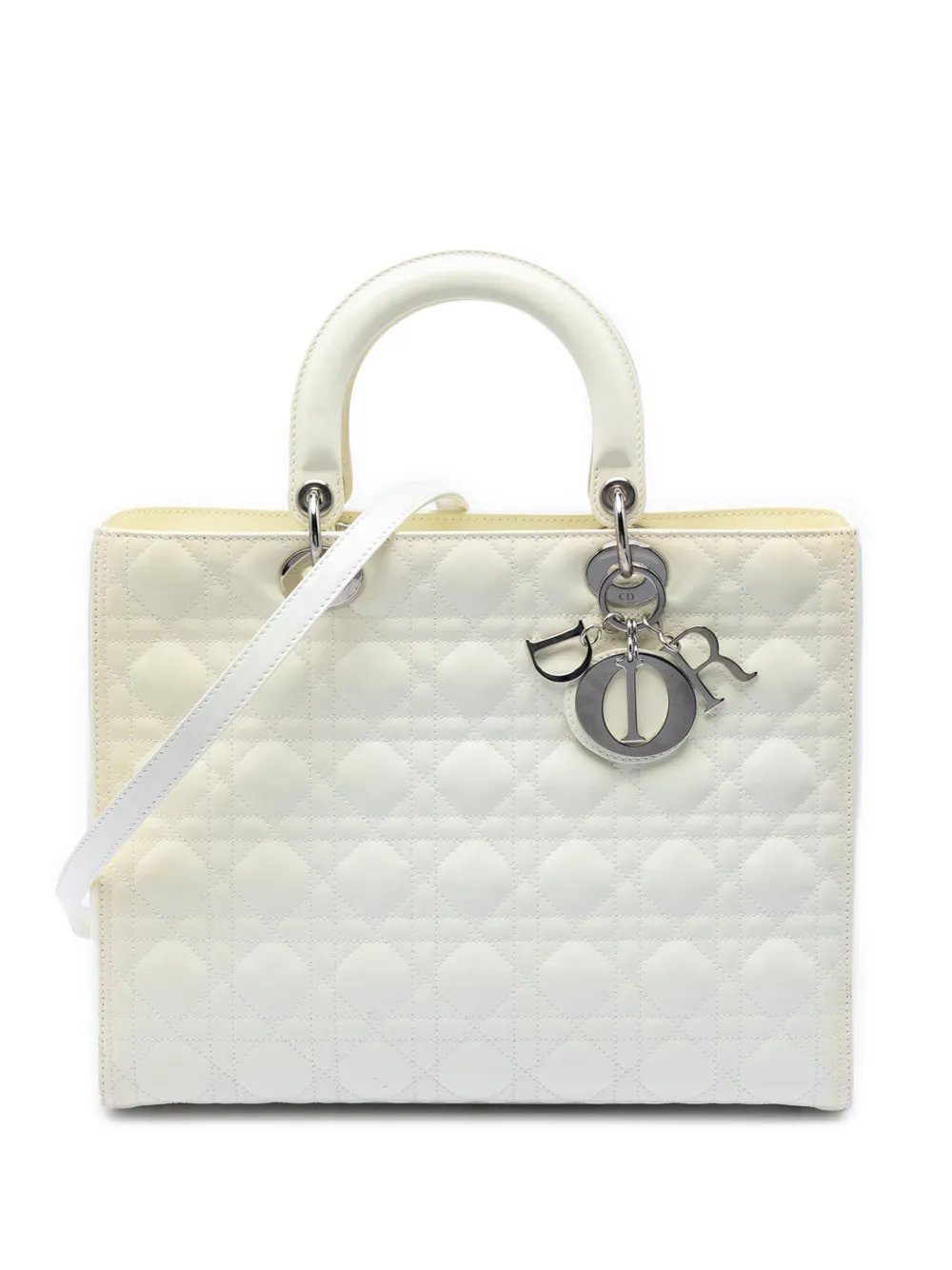 2010 Large Lambskin Cannage Lady Dior satchel