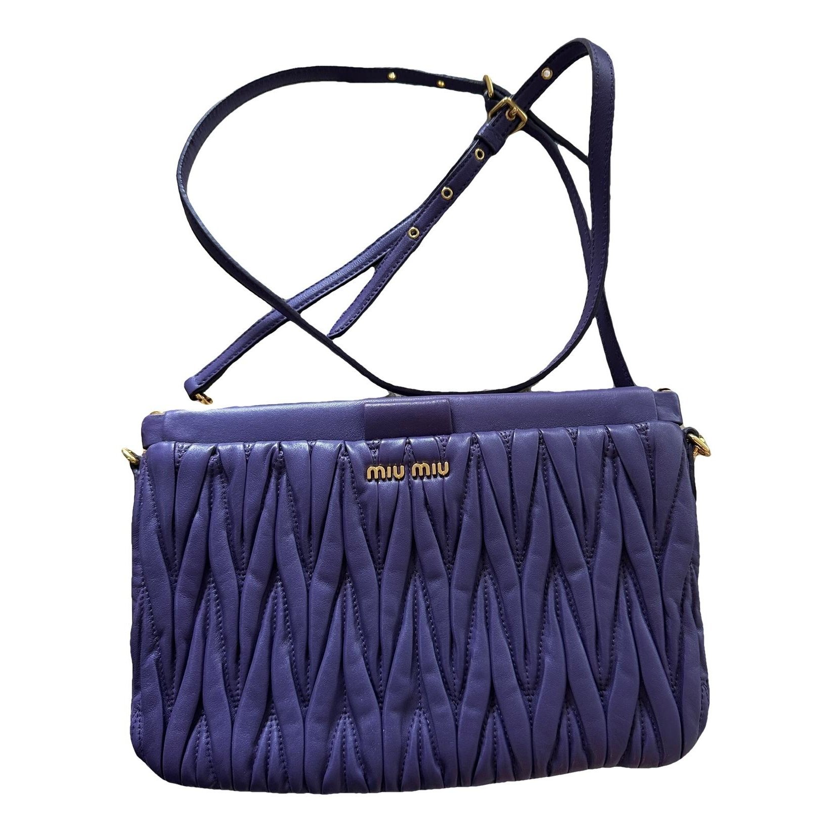 Miu Miu Matelassé leather clutch bag
