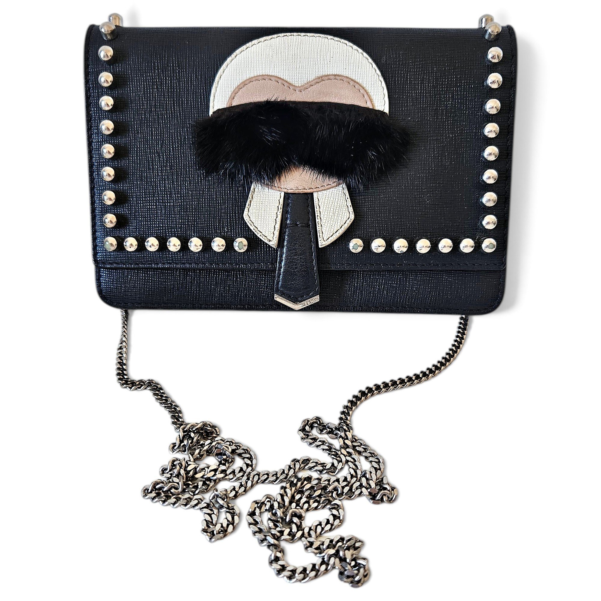 Wallet On Chain leather crossbody bag