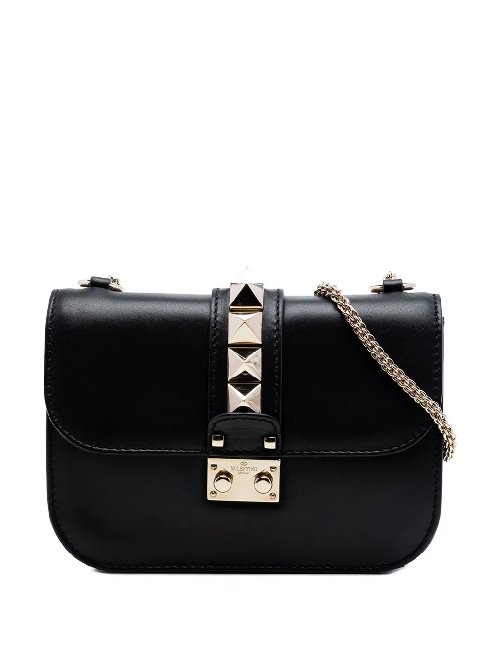 2000-2017 Small Leather Rockstud Glam Lock crossbody bag