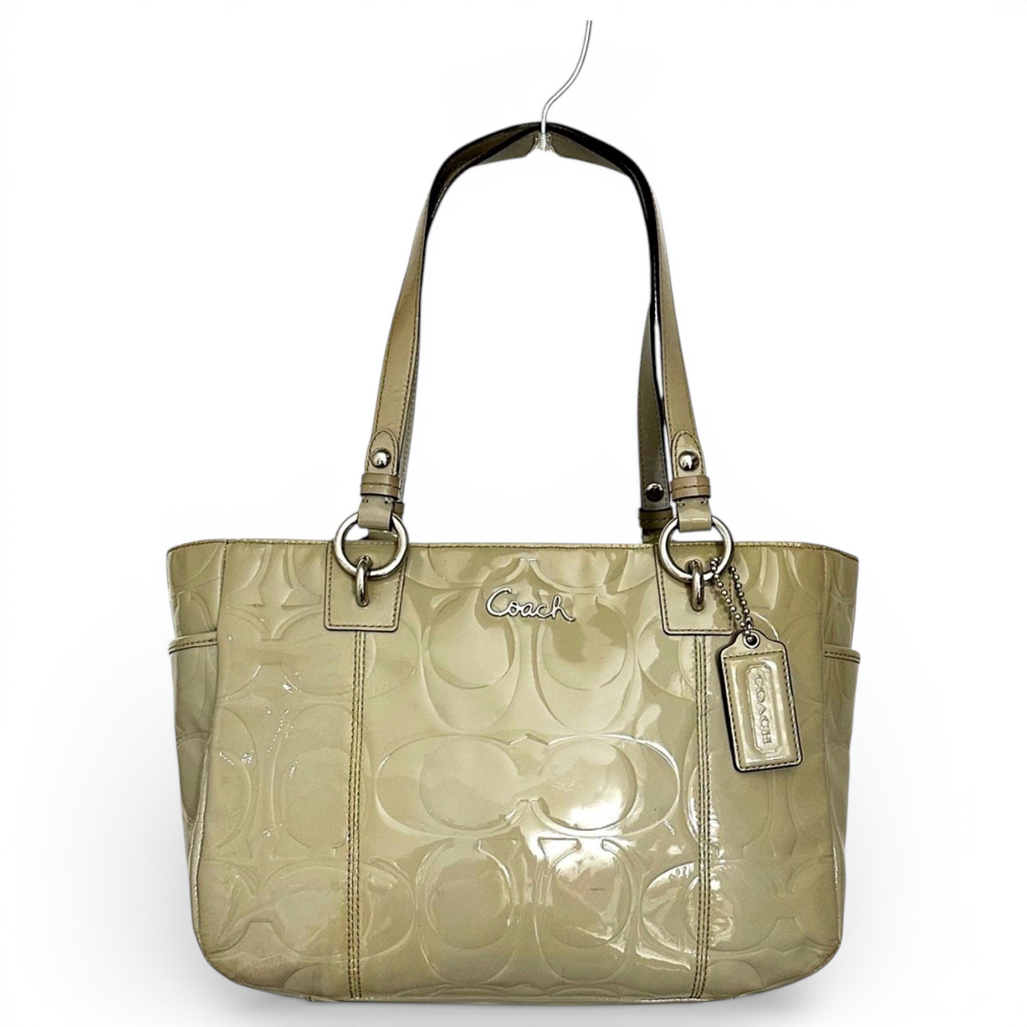 Patent leather tote