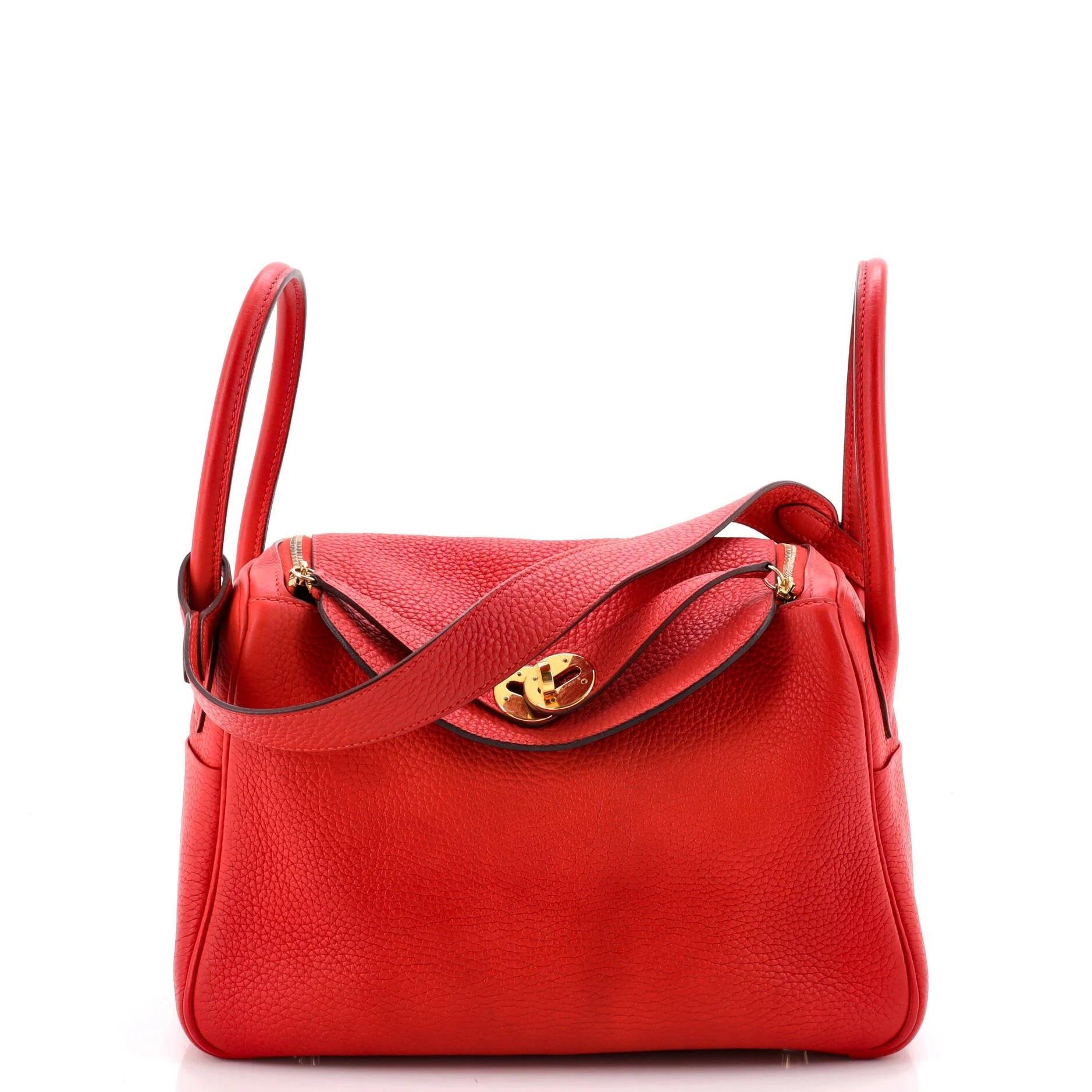 Hermes Lindy Handbag Clemence Leather 2017