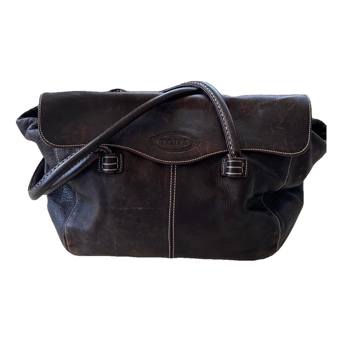 Wave leather handbag