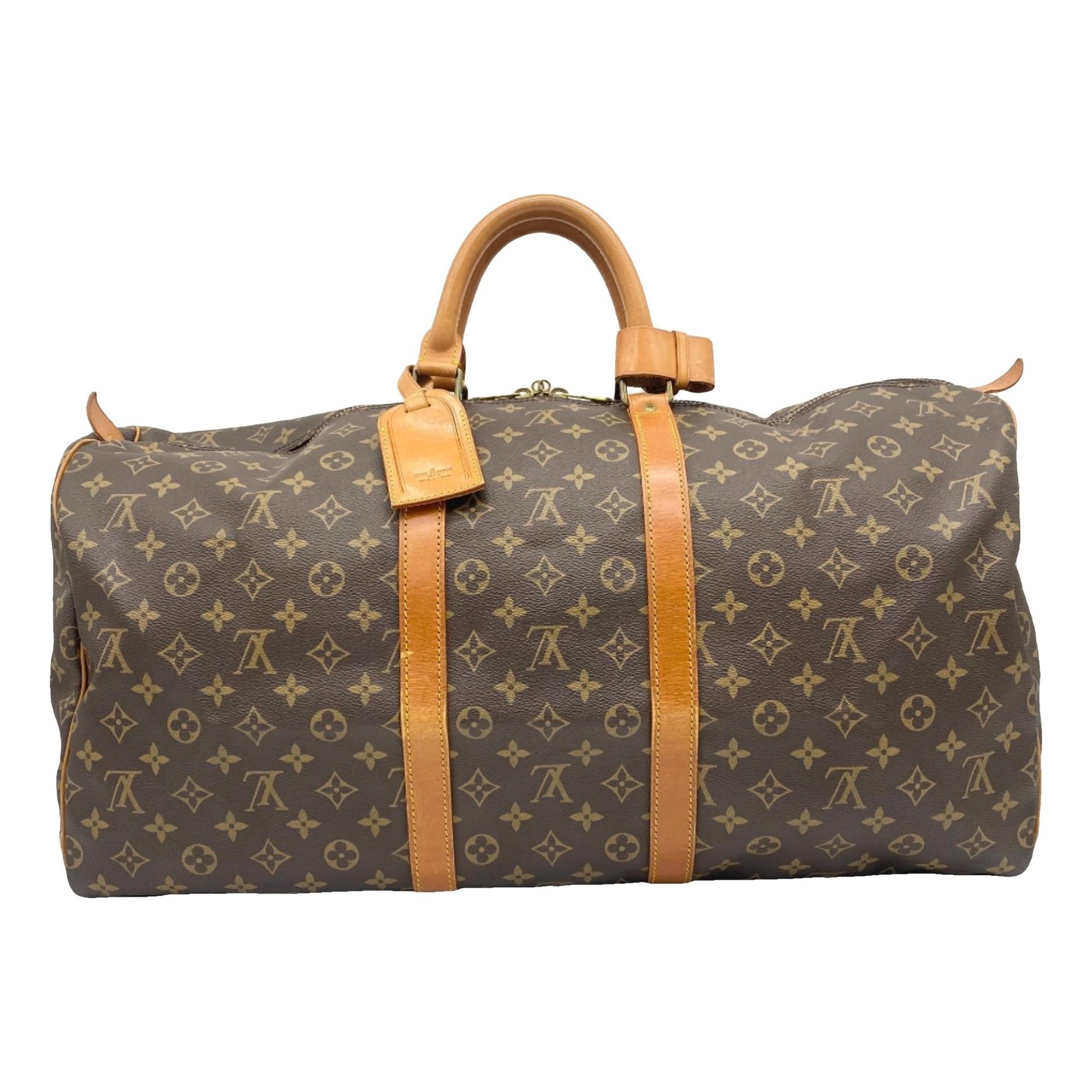 Keepall leather travel bag