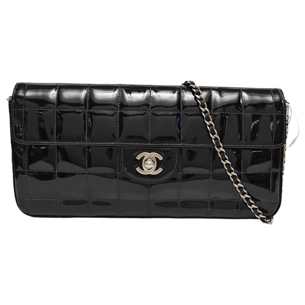 East West Chocolate Bar patent leather handbag