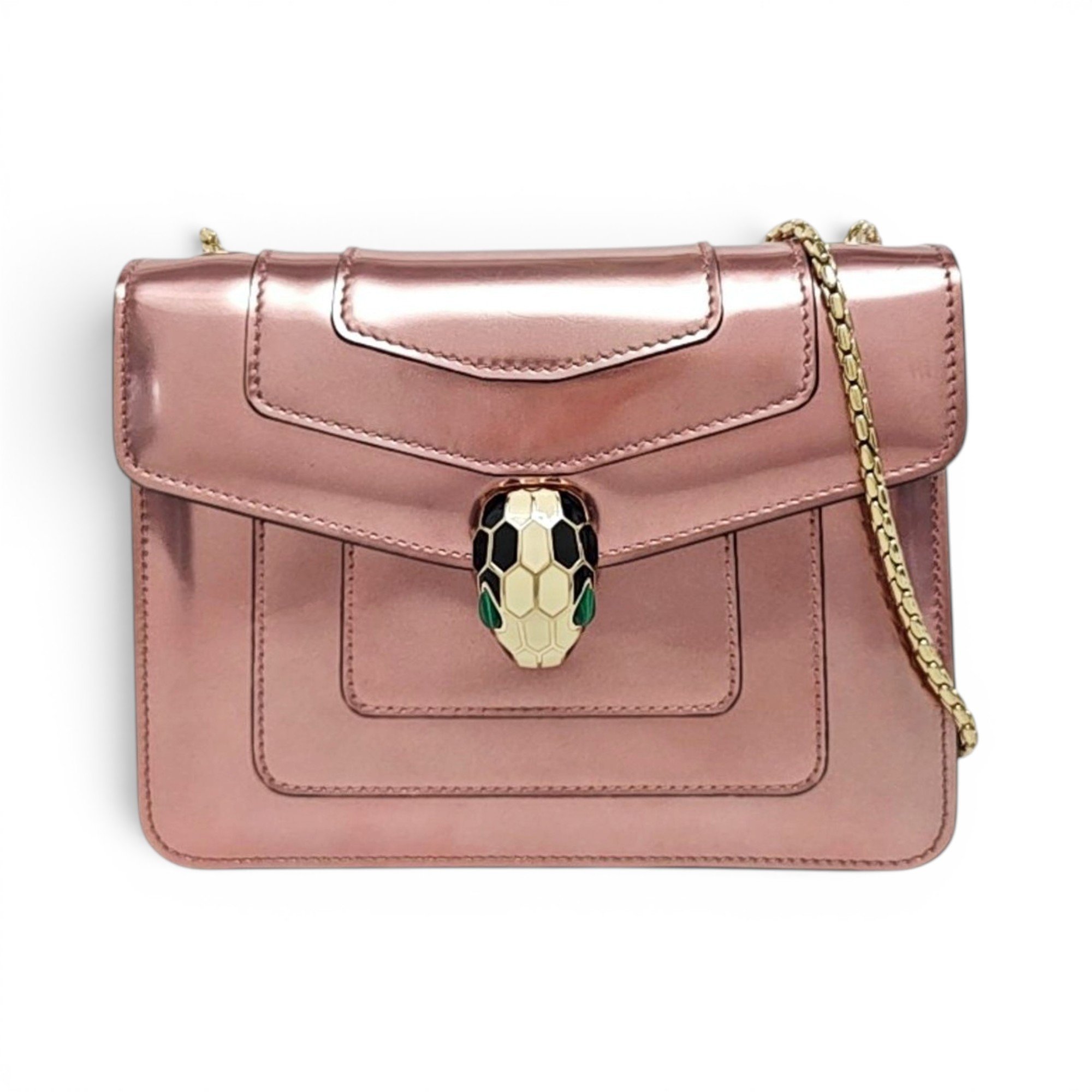 Serpenti leather handbag