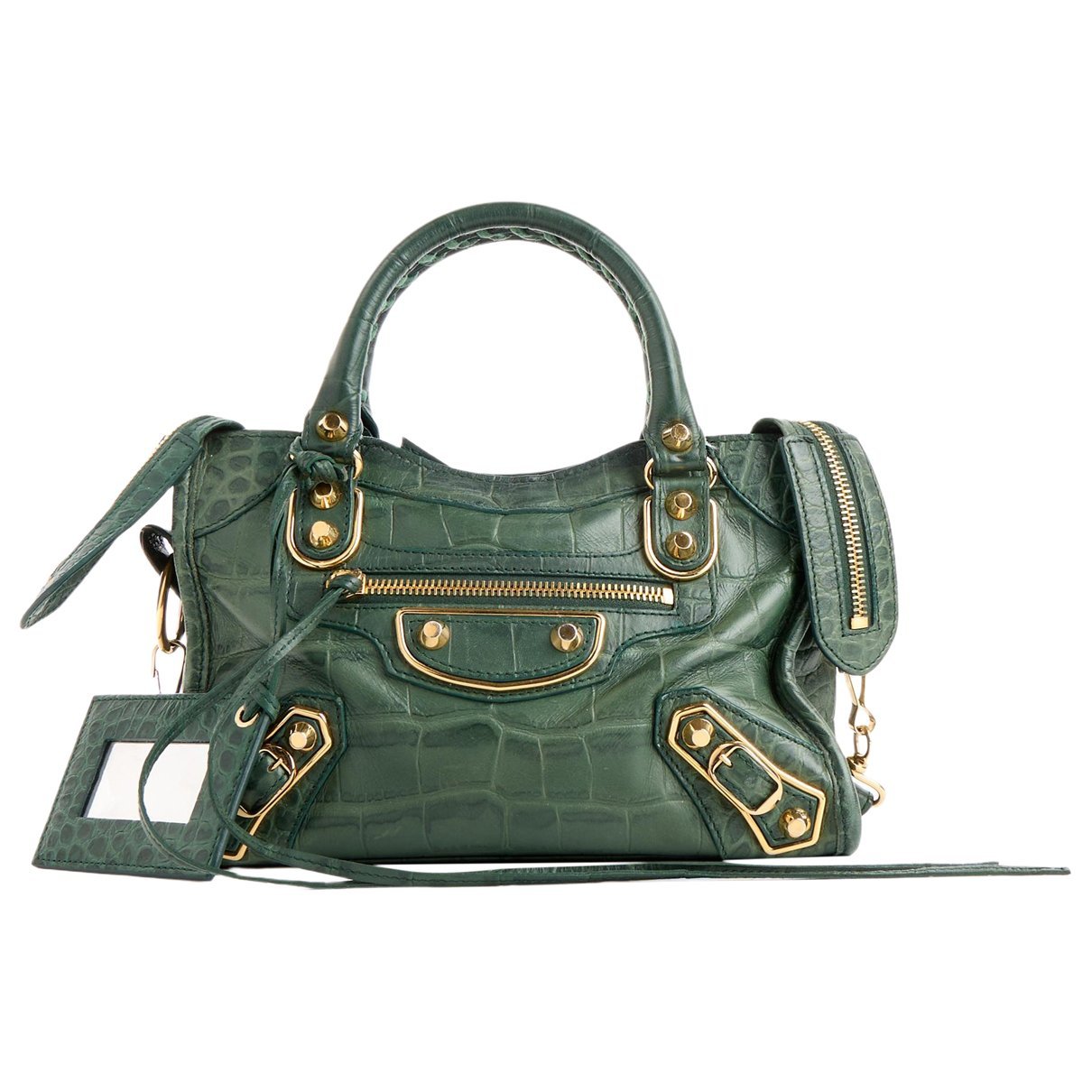 Classic Metalic leather handbag