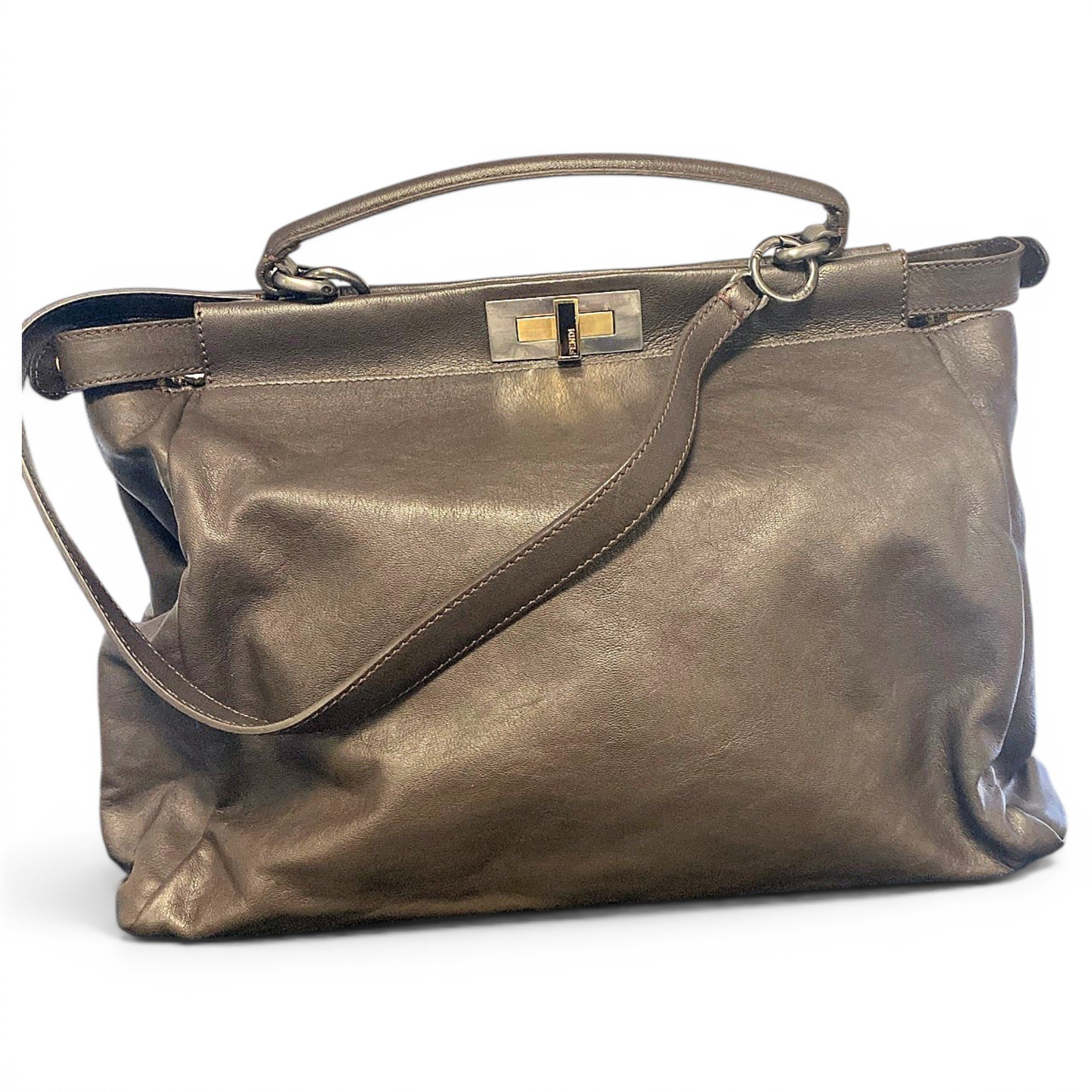 Peekaboo leather handbag
