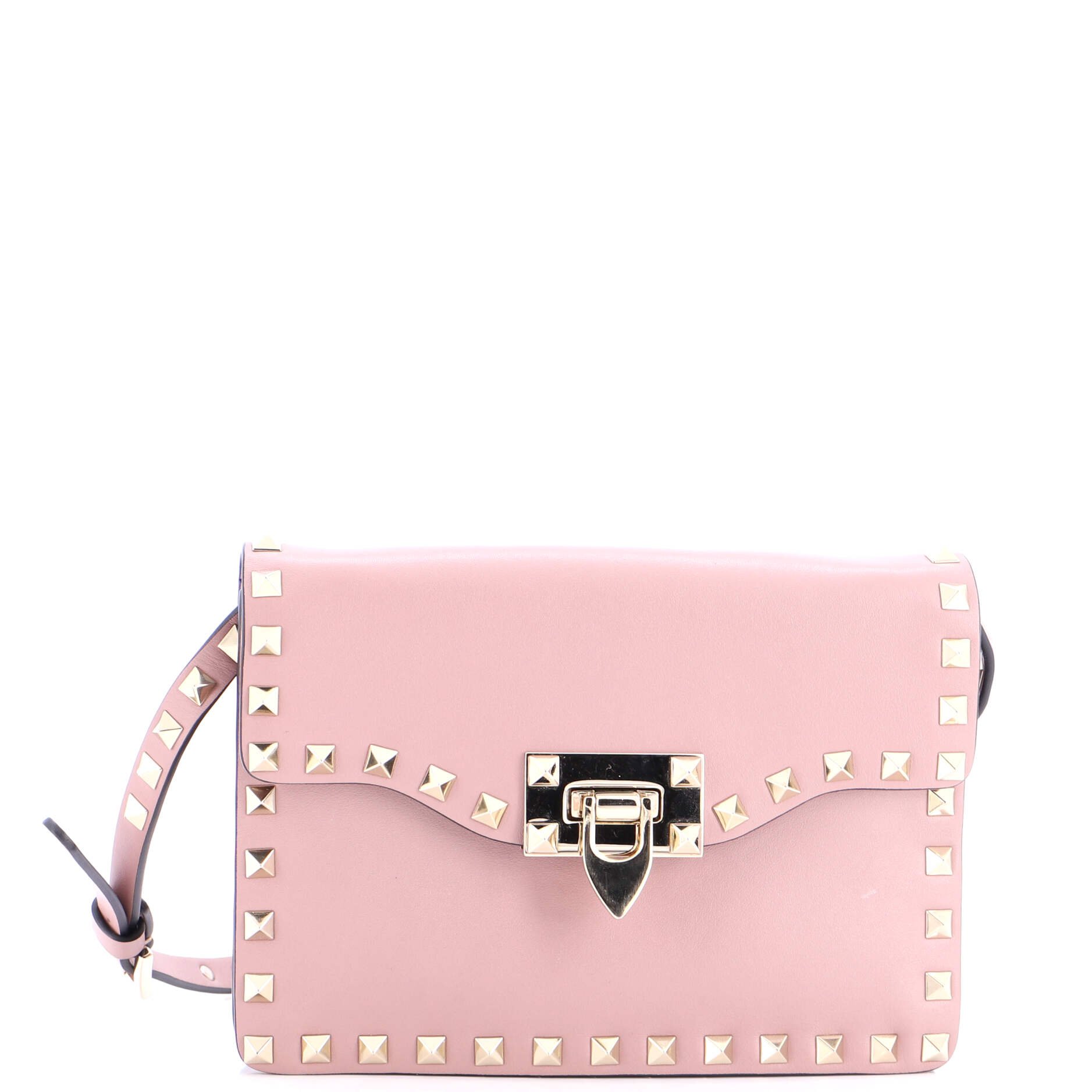 Valentino Garavani Rockstud Flip Lock Flap Bag Leather Small