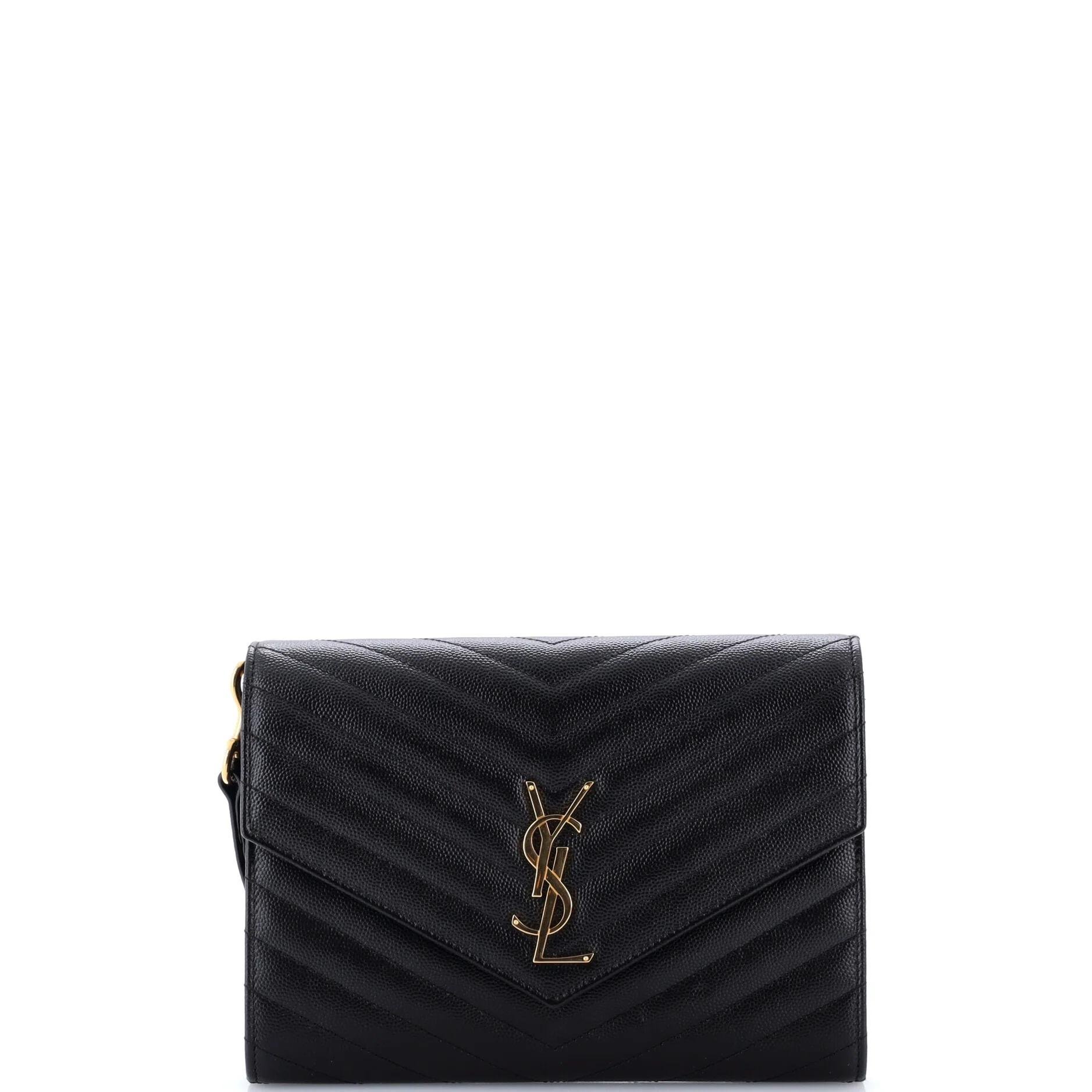 Leather clutch bag