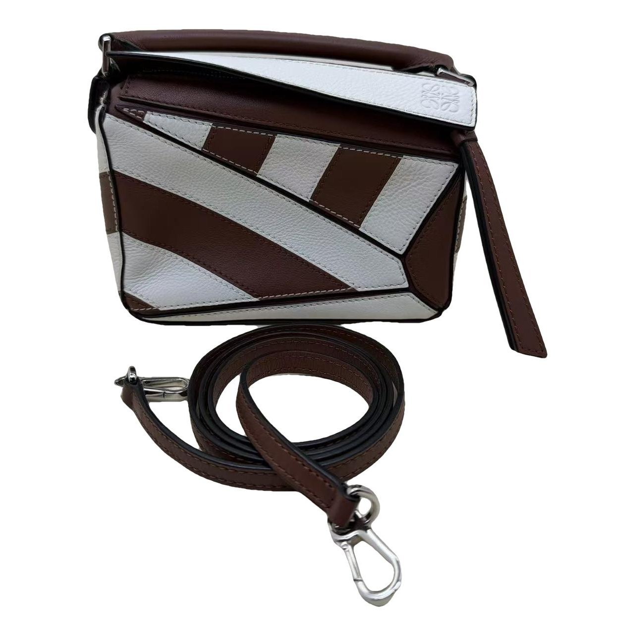 Puzzle leather handbag