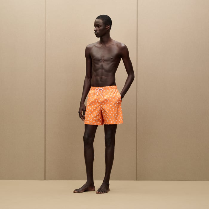 Orange Poppy "Ouh La l'H" Swim Trunks