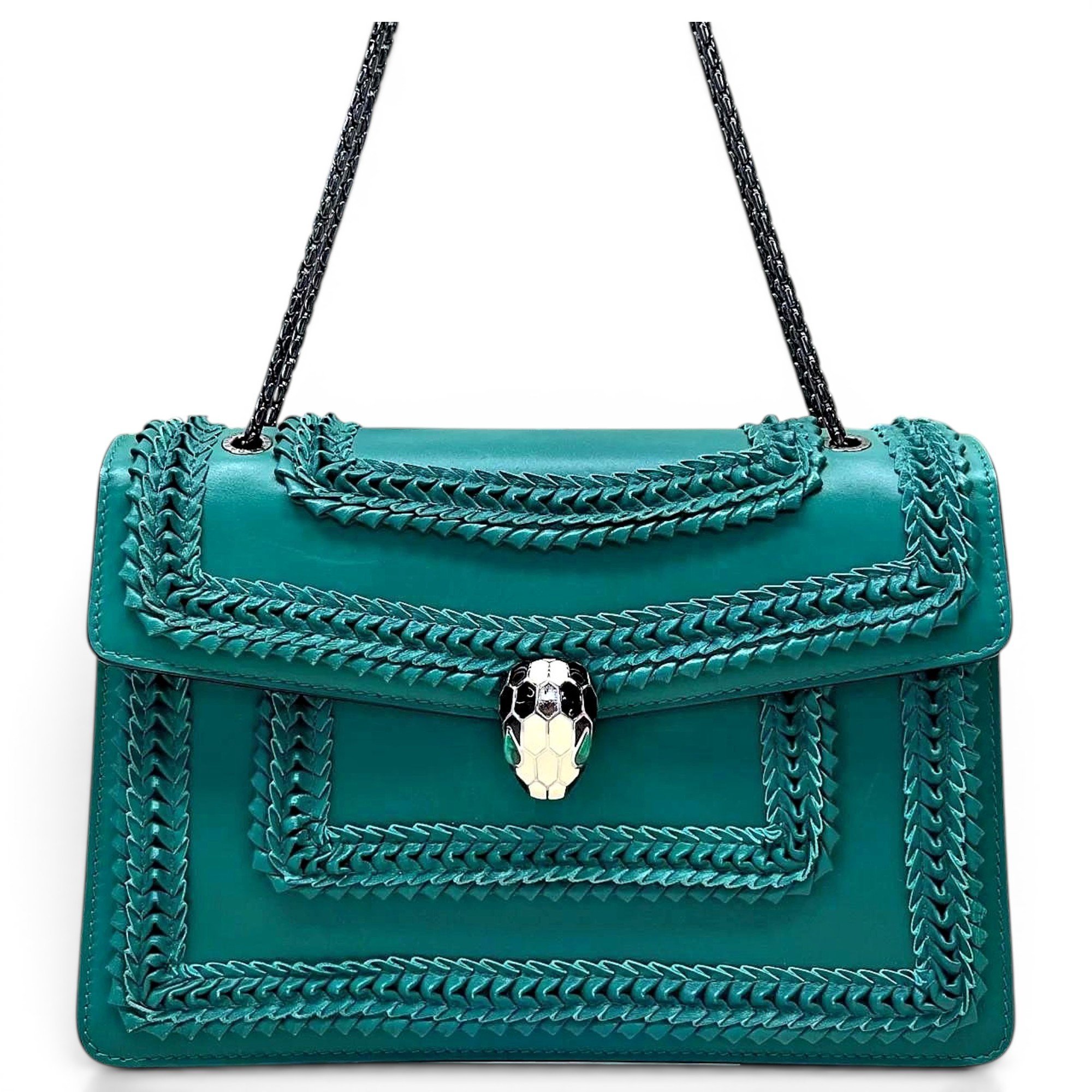 Serpenti leather handbag