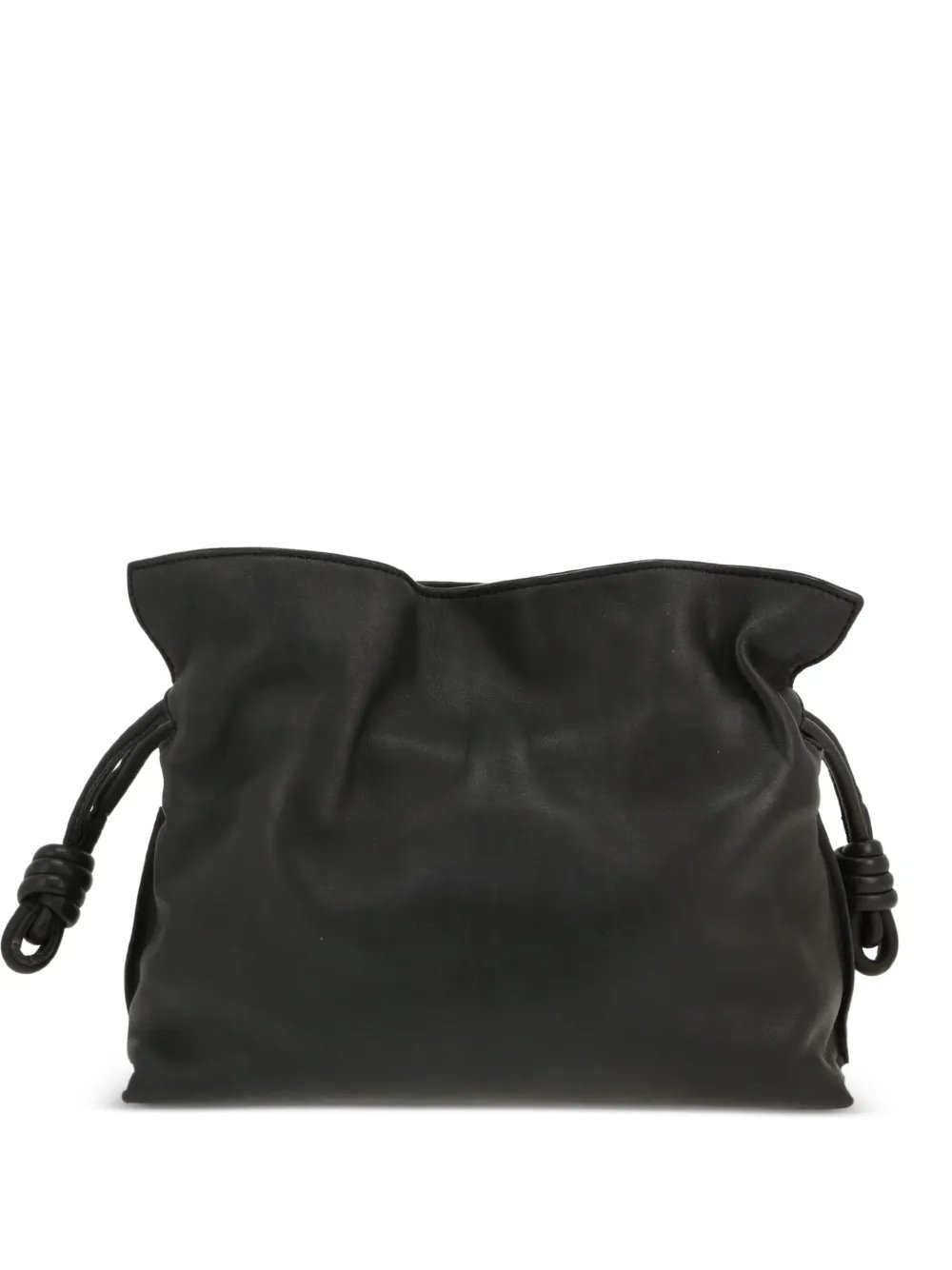Flamenco knot leather clutch bag