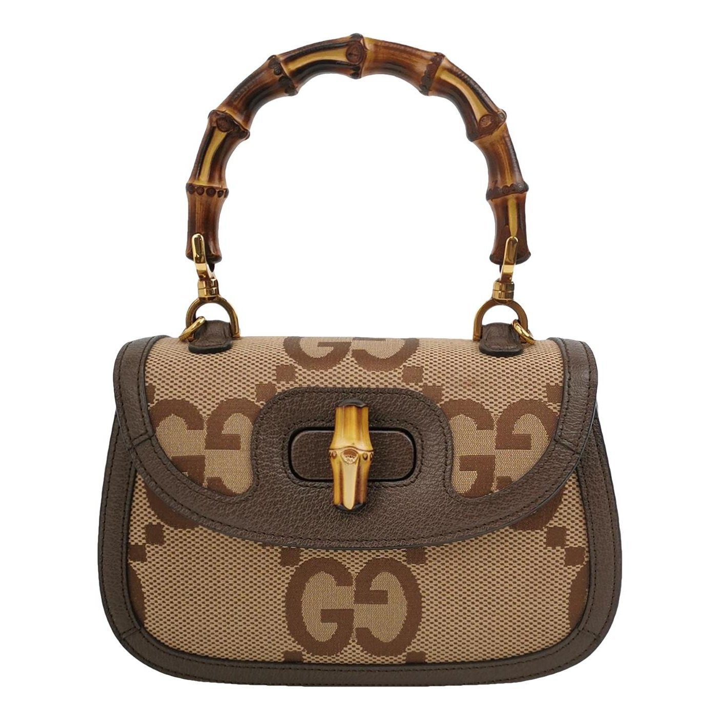Convertible Bamboo Top Handle leather handbag