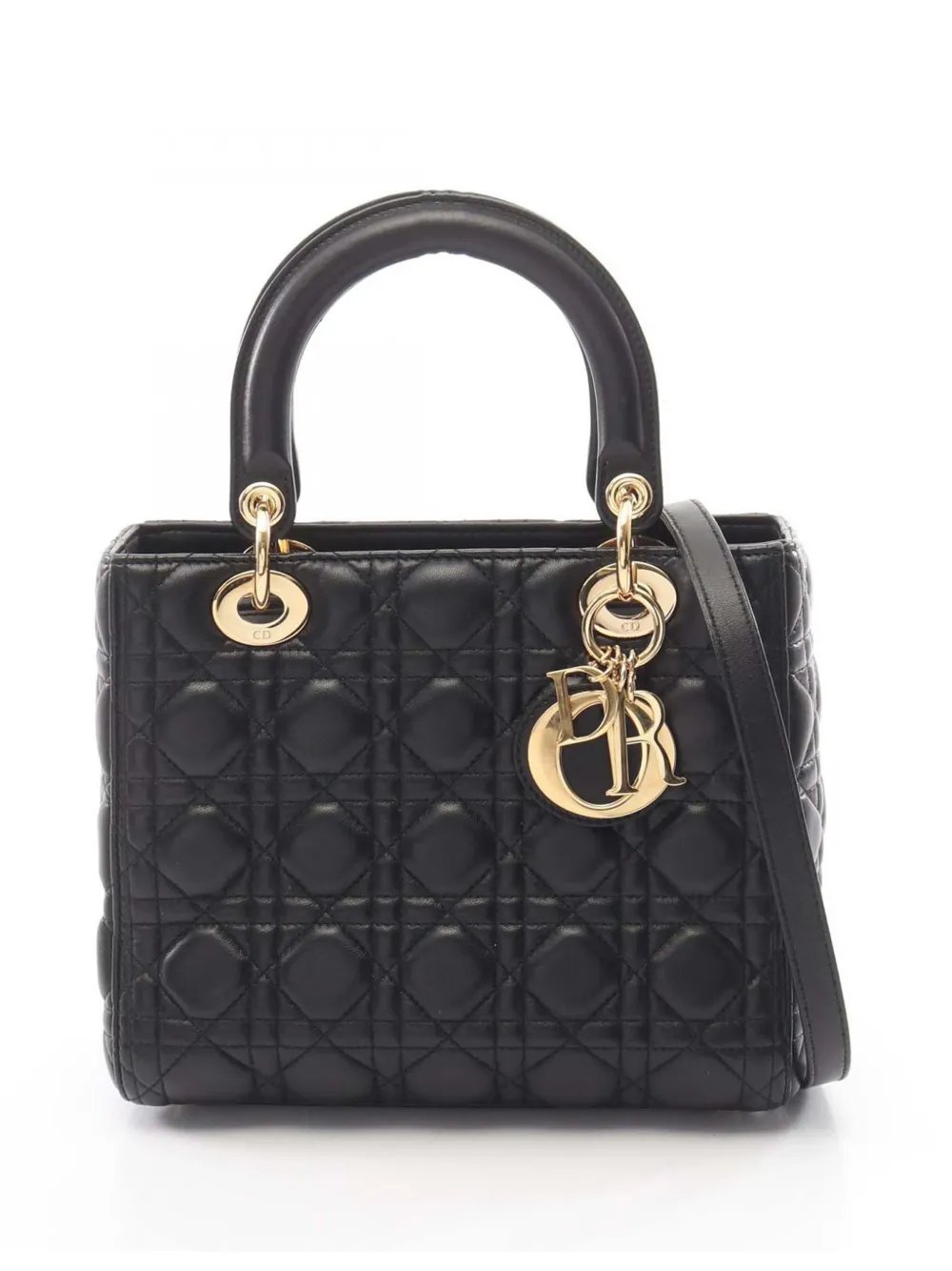 2010-2026 Medium Lambskin Cannage Lady Dior satchel