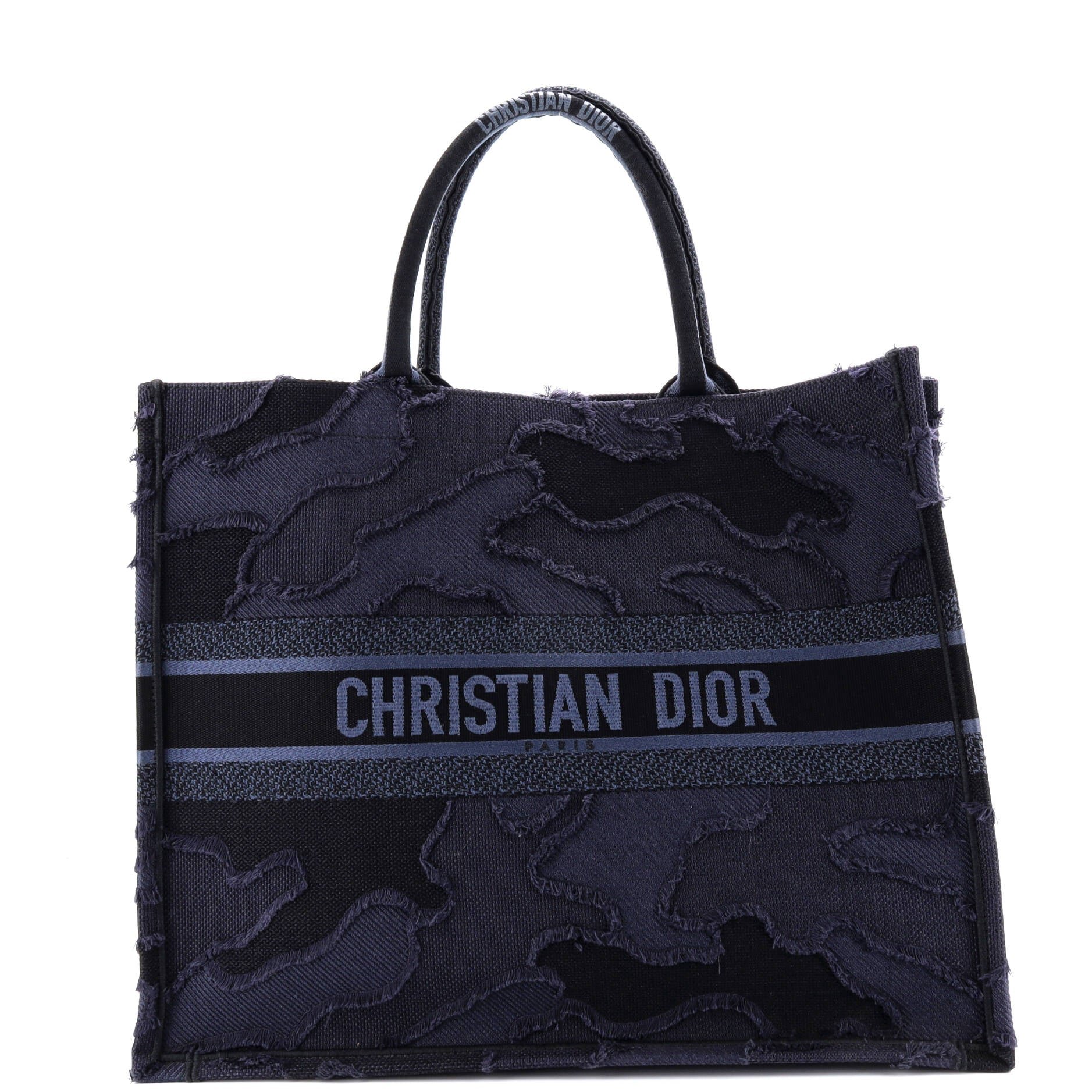 Dior Book Tote Camouflage Embroidered Canvas Large