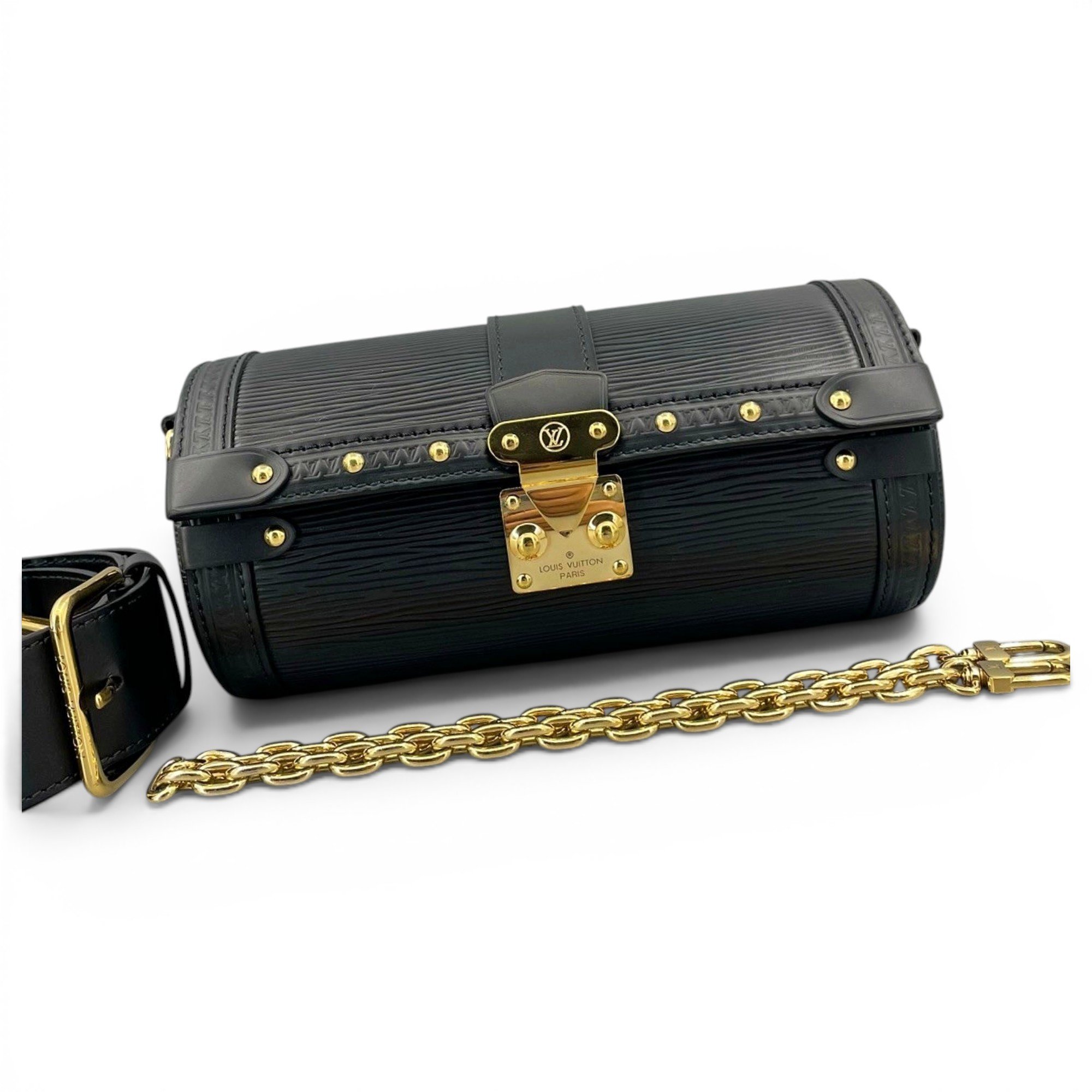 Papillon Trunk leather handbag