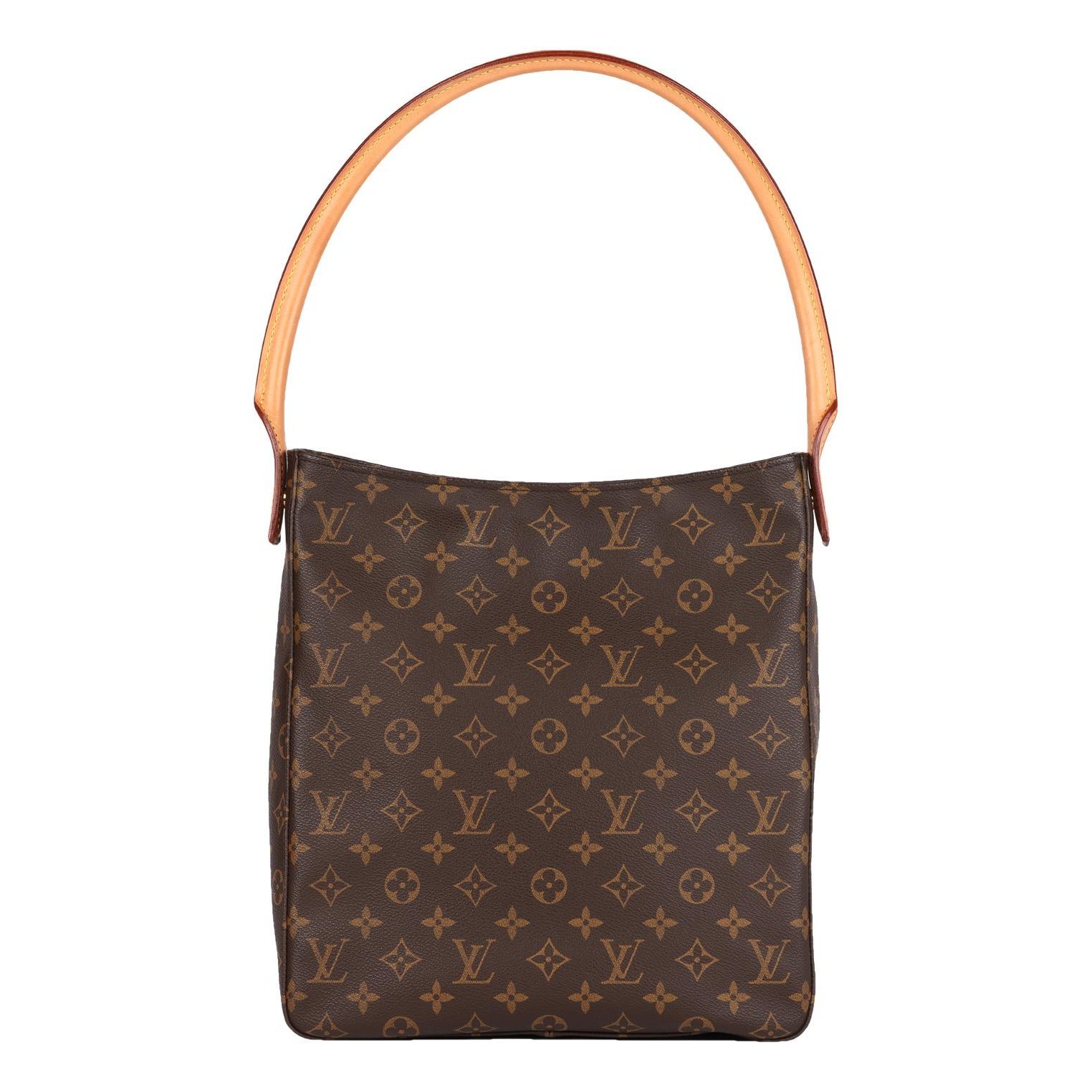 Looping leather handbag
