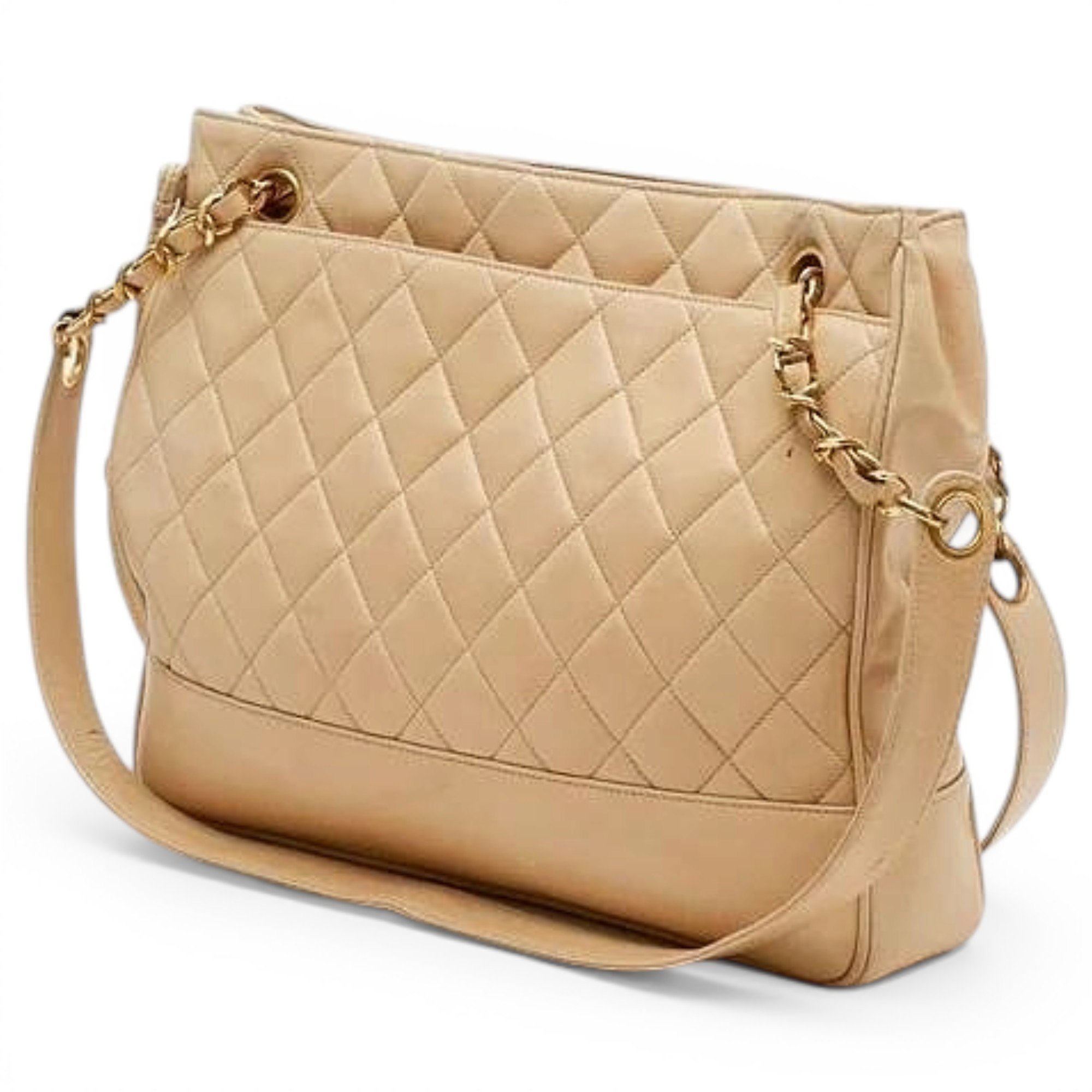 Trendy CC Quilted leather tote