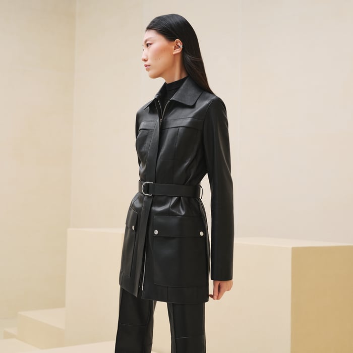 Noir Short Trench Coat