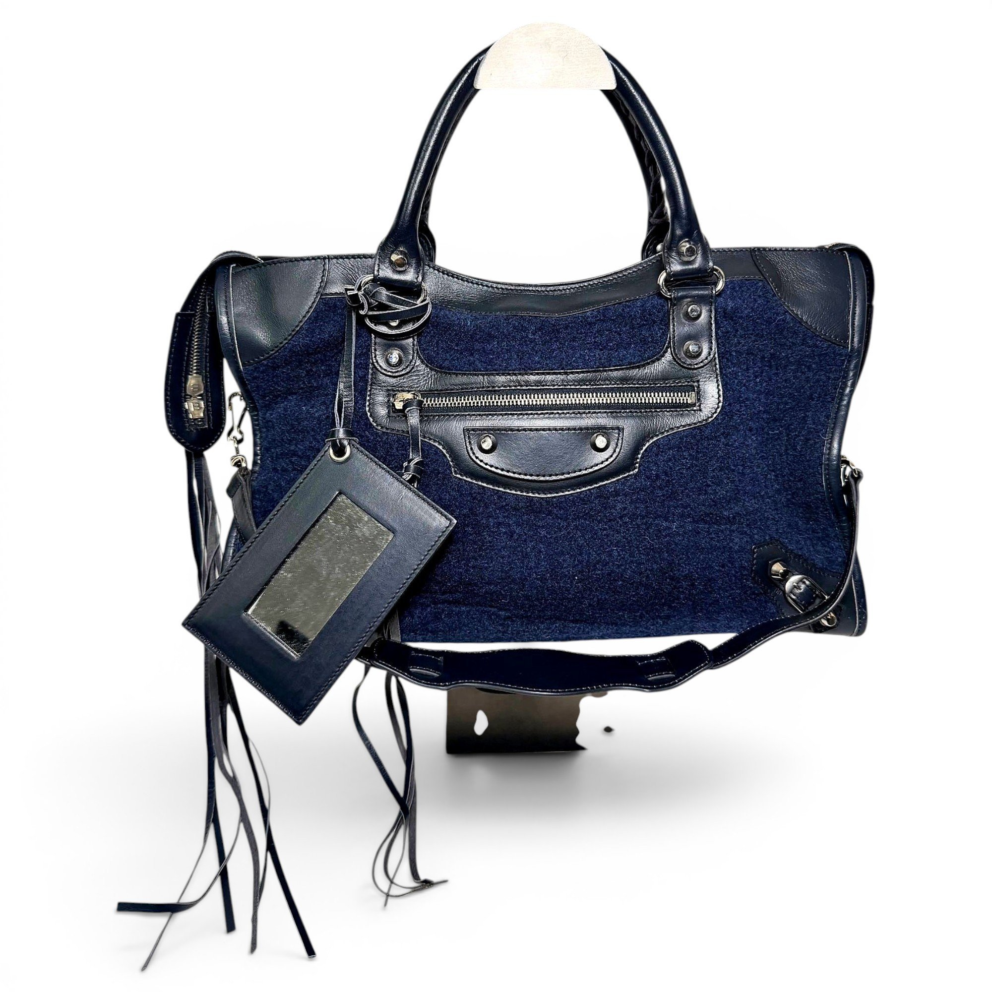 City wool handbag