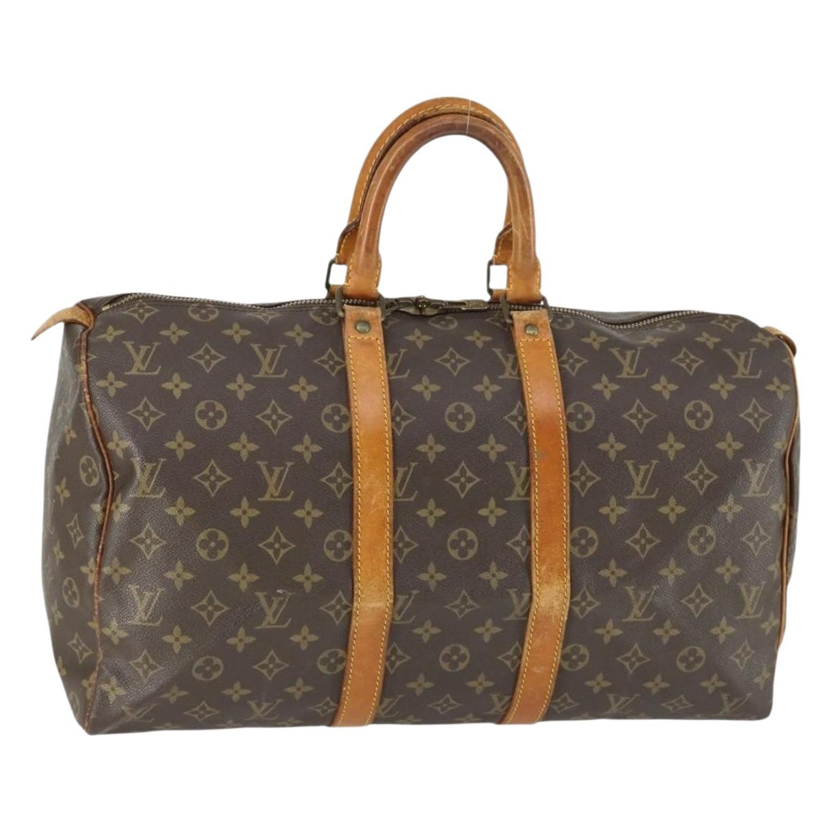 Keepall leather travel bag