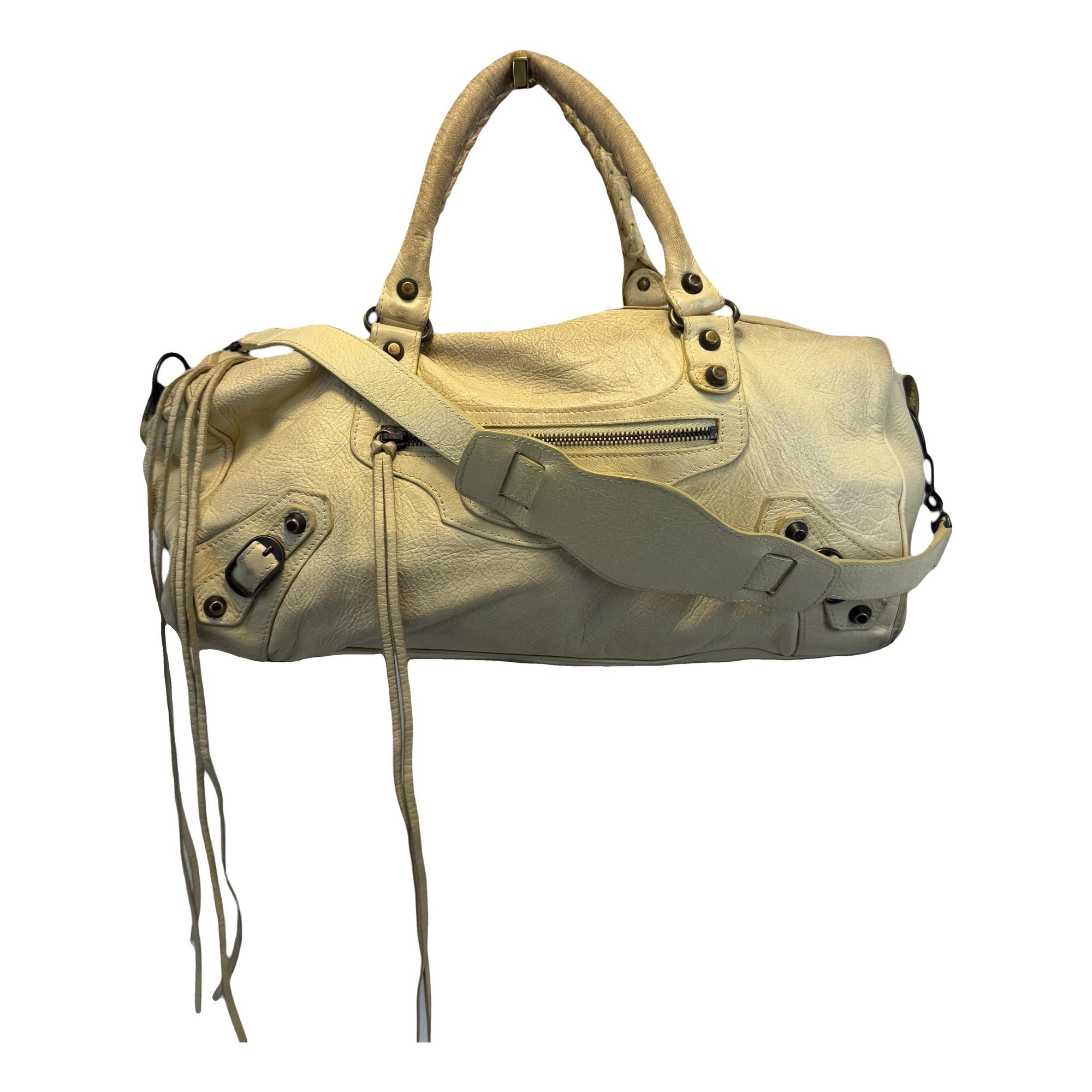 City leather handbag