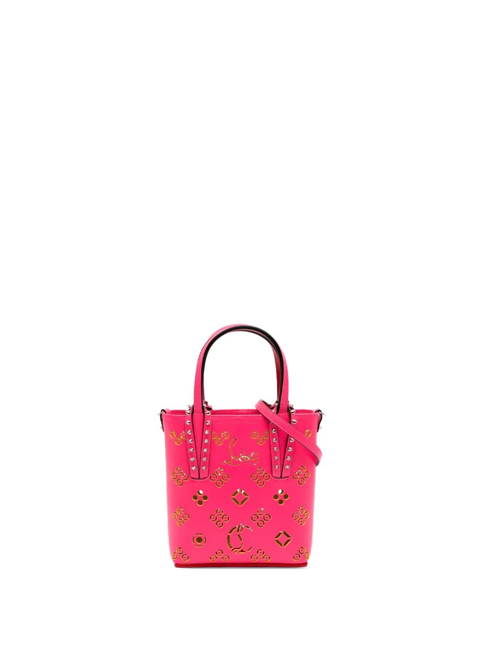 Christian Louboutin 2015-2026 Mini Perforated Calfskin Loubinthesky North South Cabata satchel