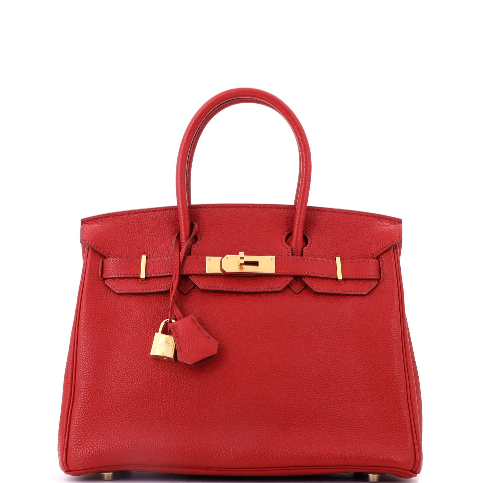 Birkin Handbag Rouge Garance Togo with Gold Hardware 30