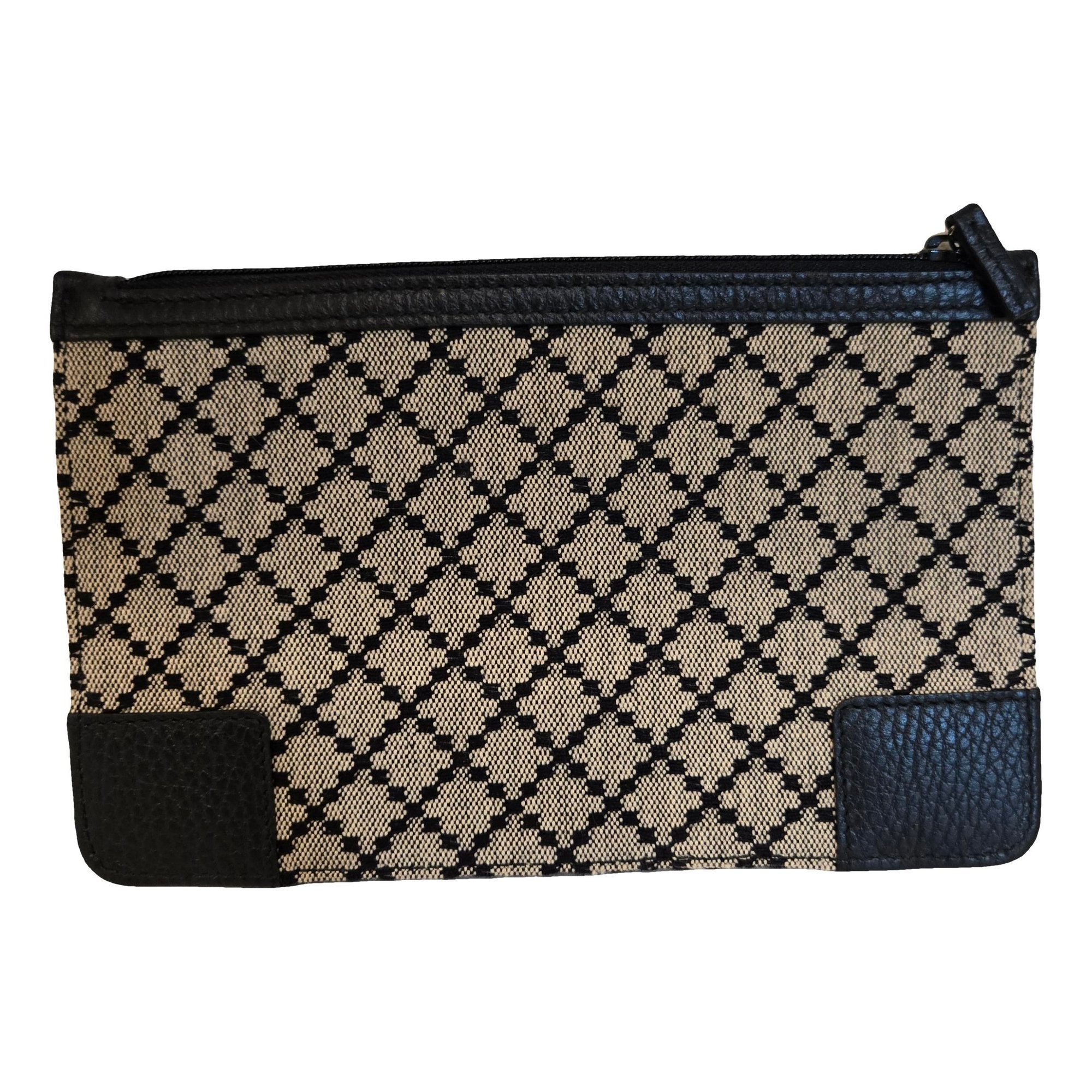 Leather clutch bag