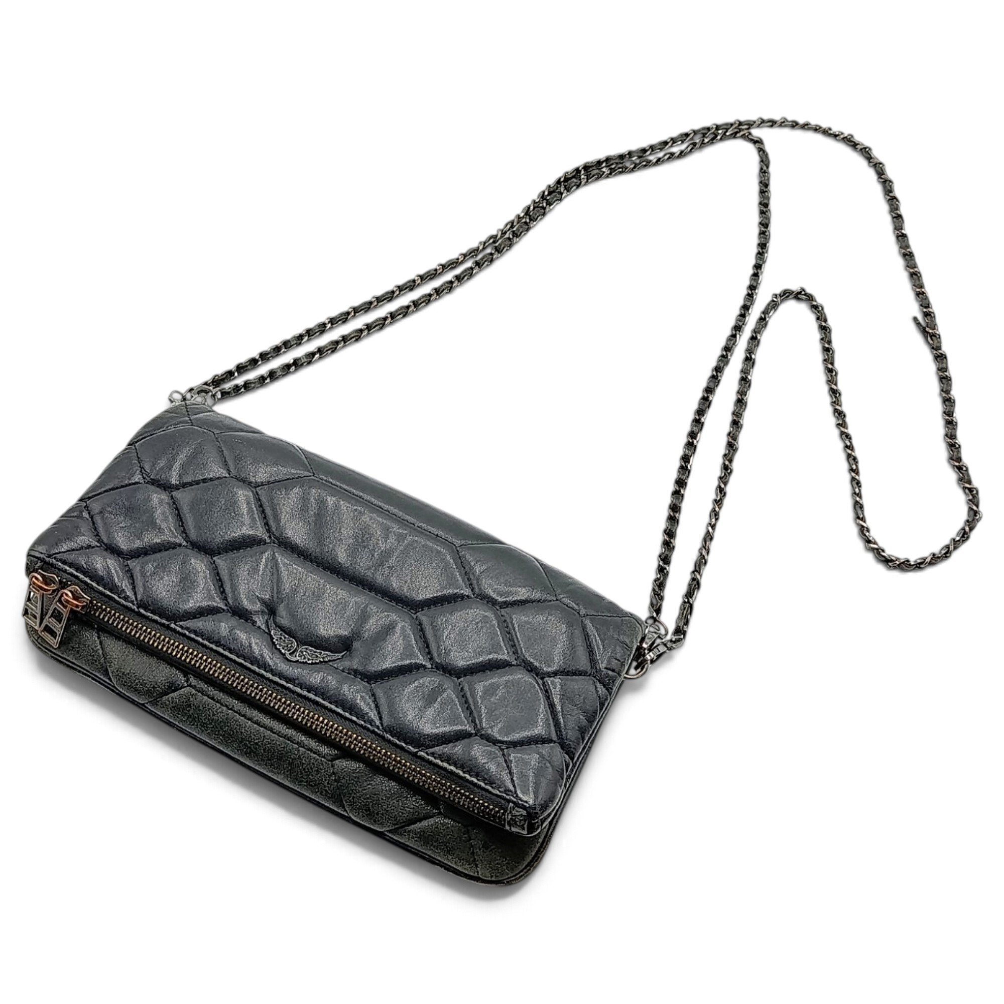 Rock leather crossbody bag