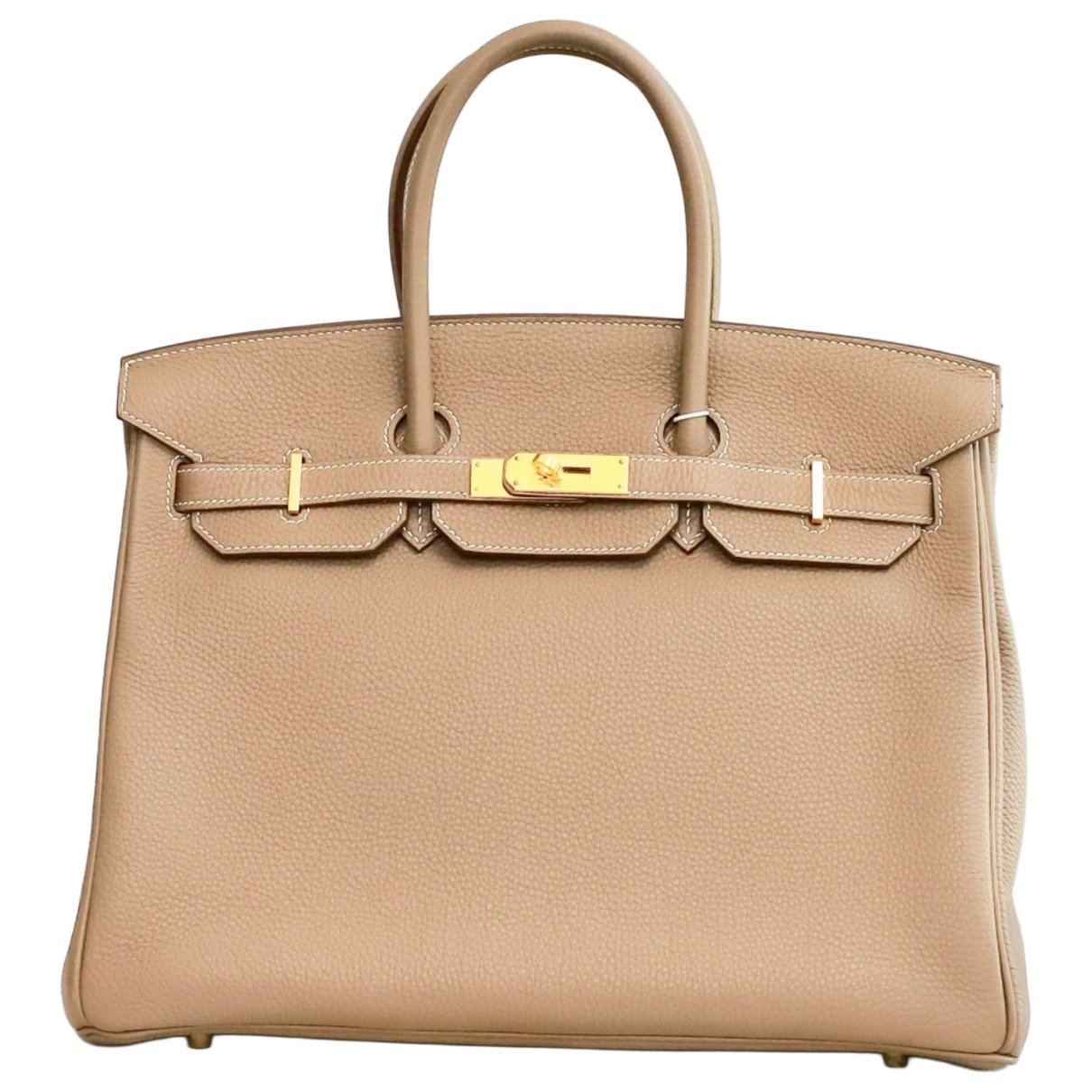 Hermes Birkin 35 Handbag Etoupe Togo Leather