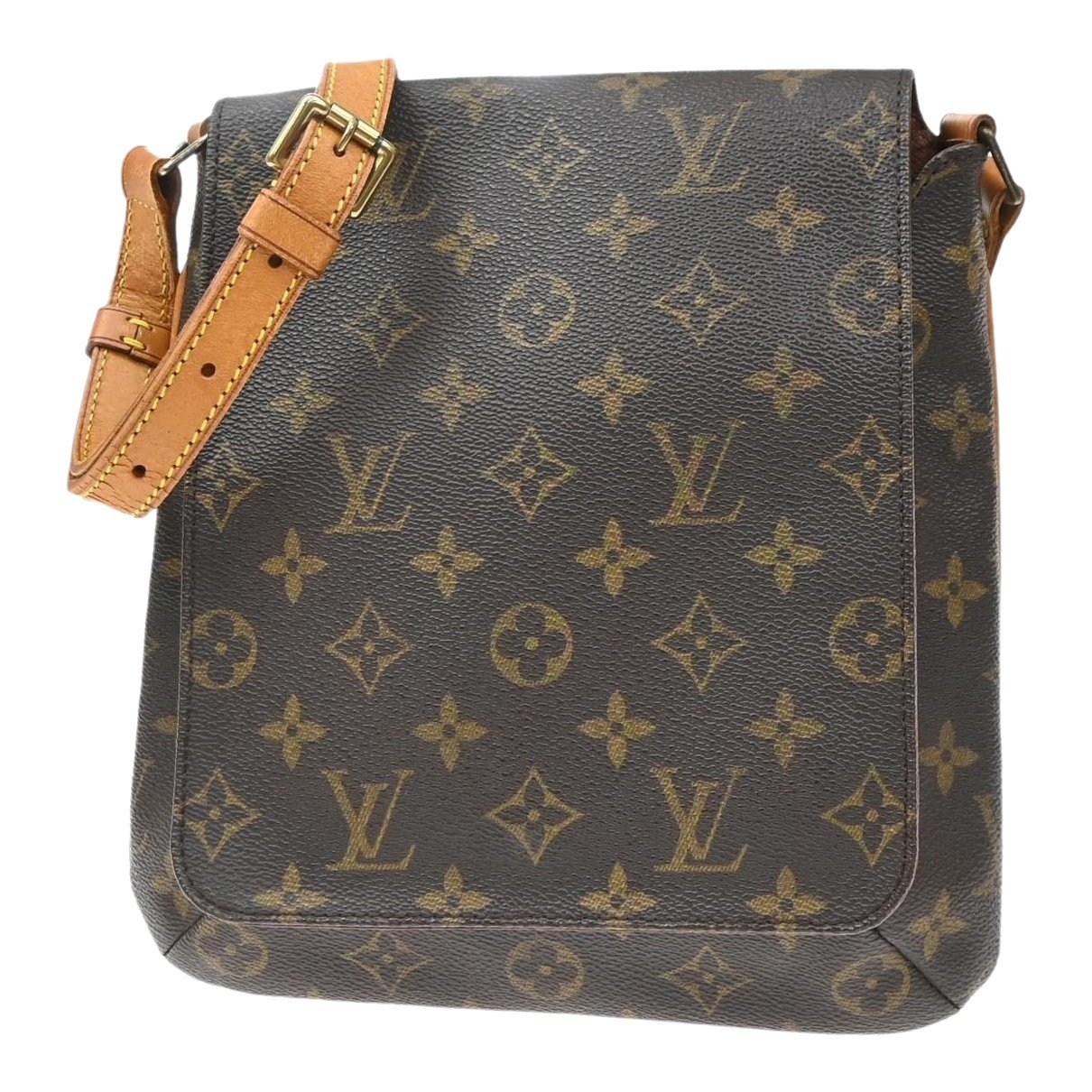 Musette cloth handbag