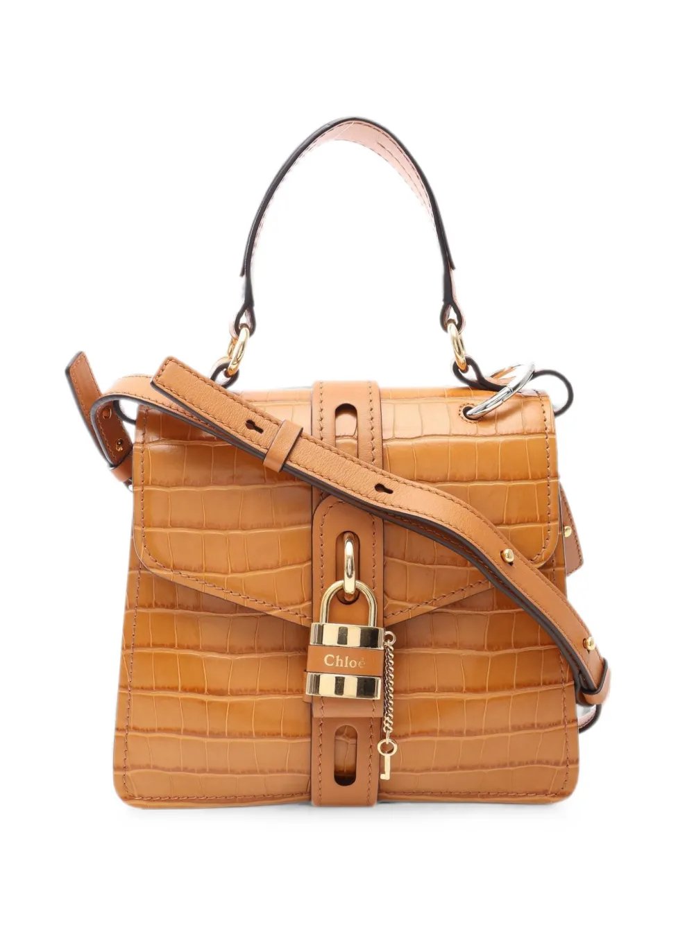 2010s Aby croc-embossed handbag