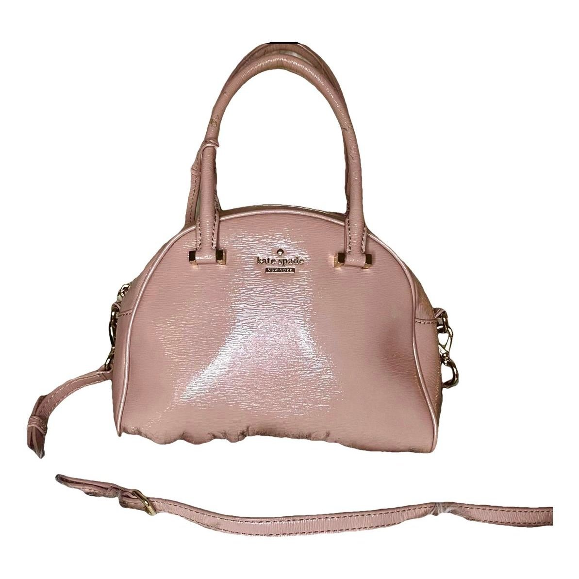 Patent leather satchel