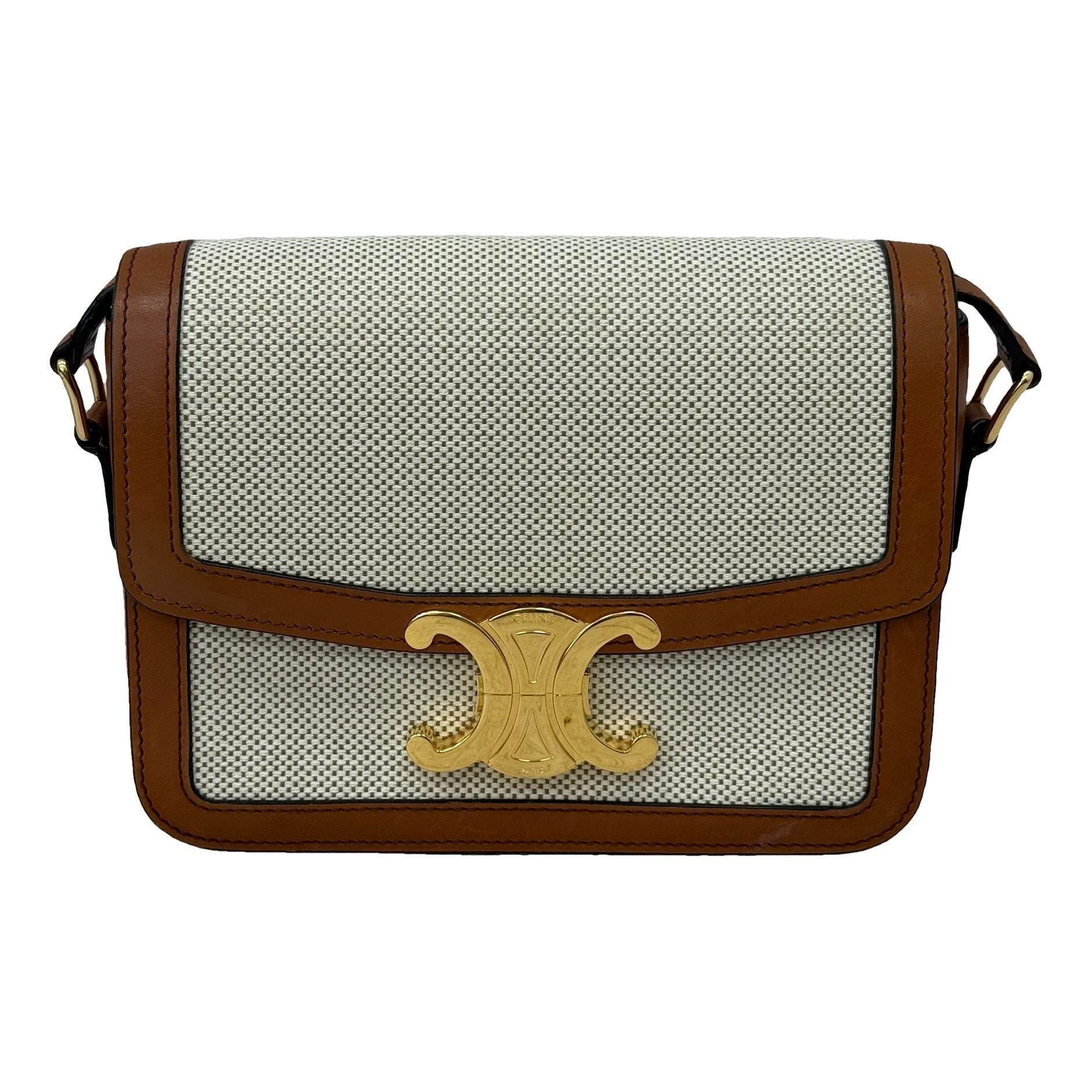 Triomphe leather handbag