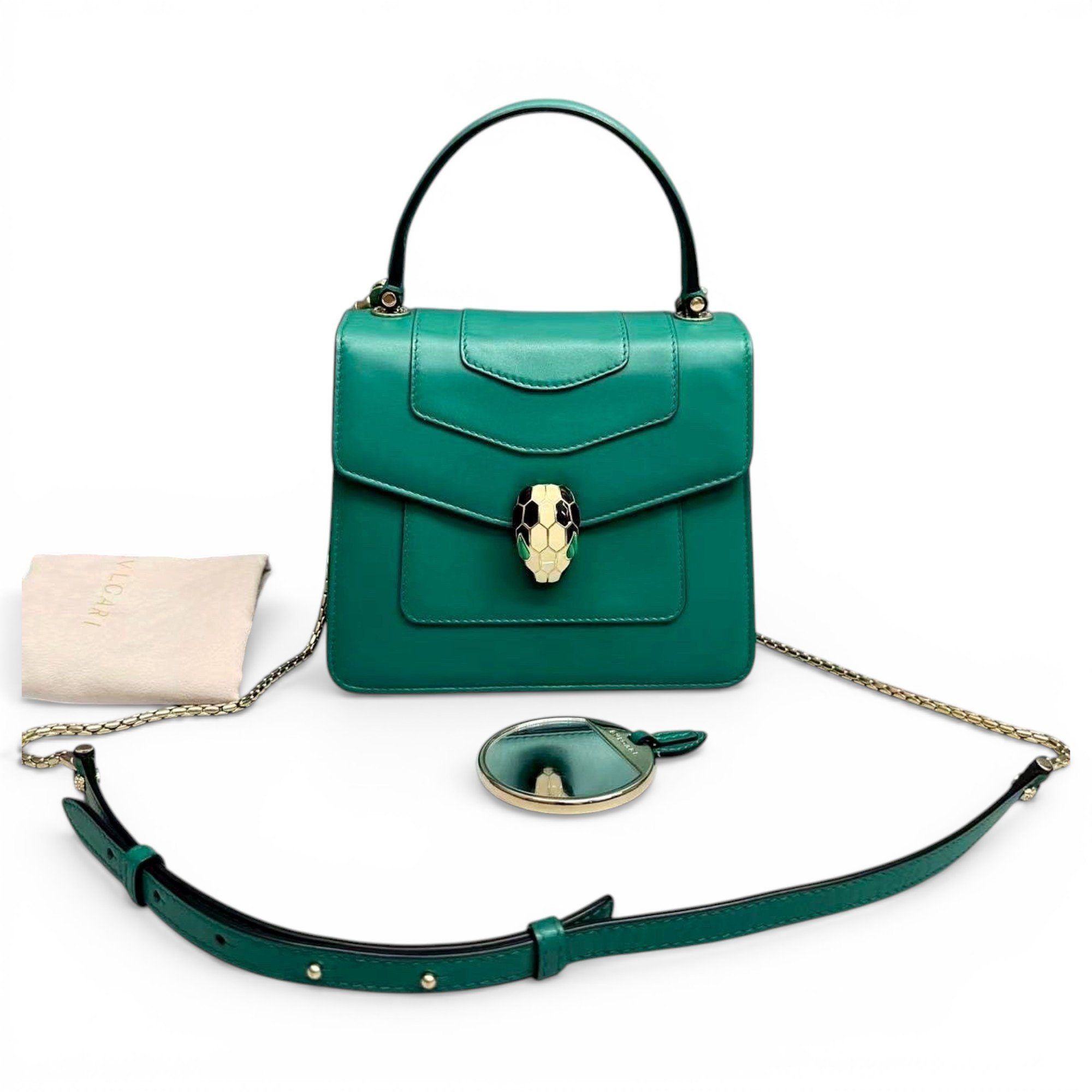Serpenti leather handbag