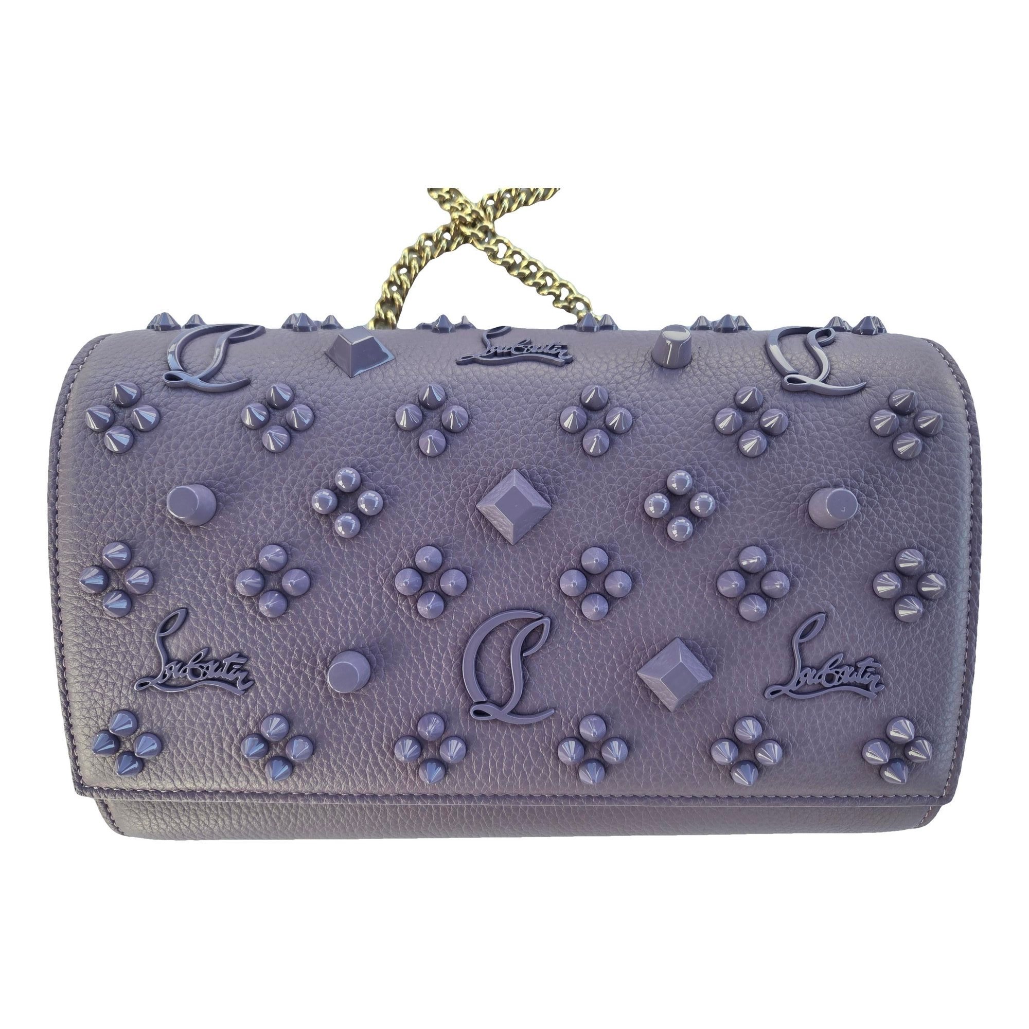 Christian Louboutin Riviera leather clutch bag