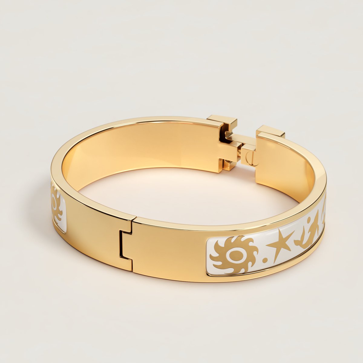 Orfèvre Jaune or Blanc Clic H Sous Le Charme D'Orphee Bracelet