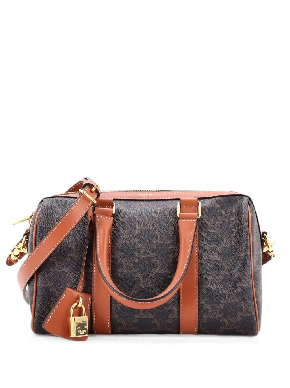 Boston Bag Triomphe Coated Canvas Medium shoulder bag