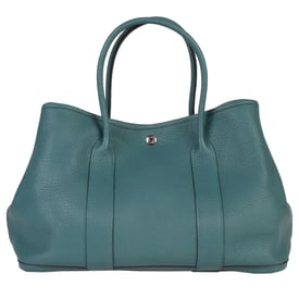 Hermes Garden Party Handbag Cobalt Negonda Leather 2012