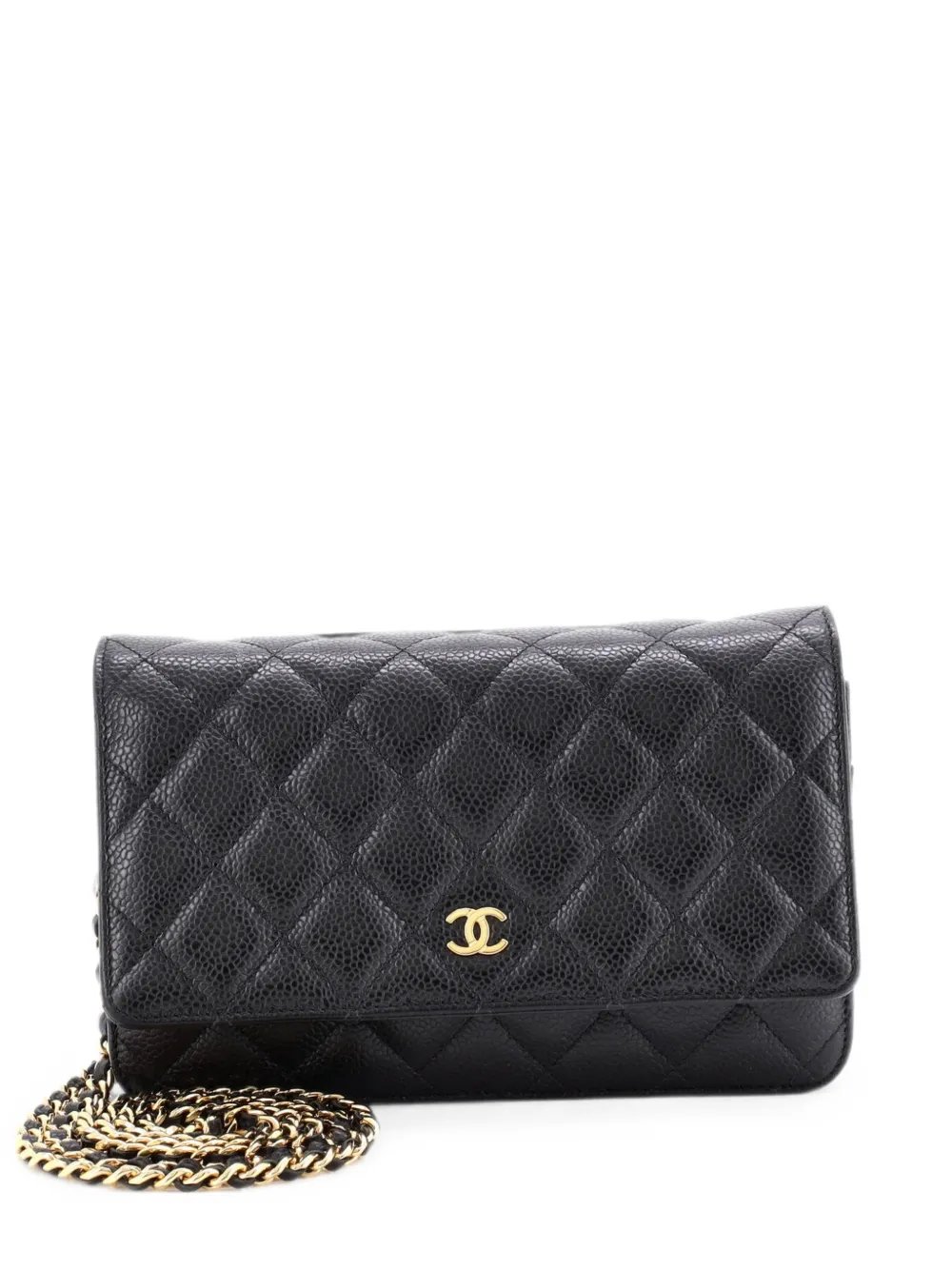 Wallet on Chain Quilted Caviar crossbody bag