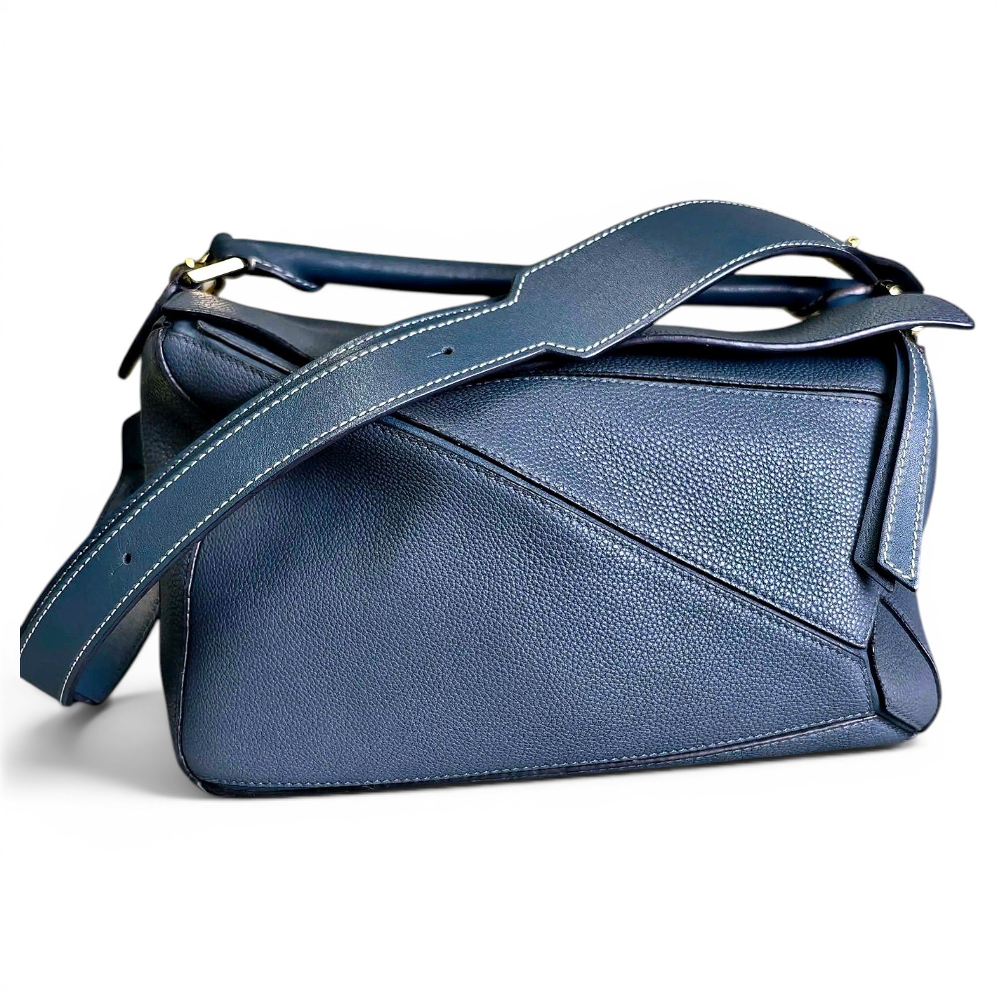 Puzzle leather crossbody bag