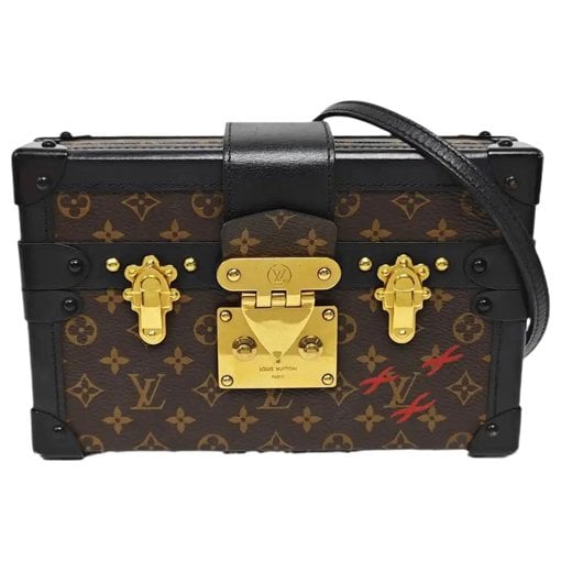 Petite Malle leather crossbody bag