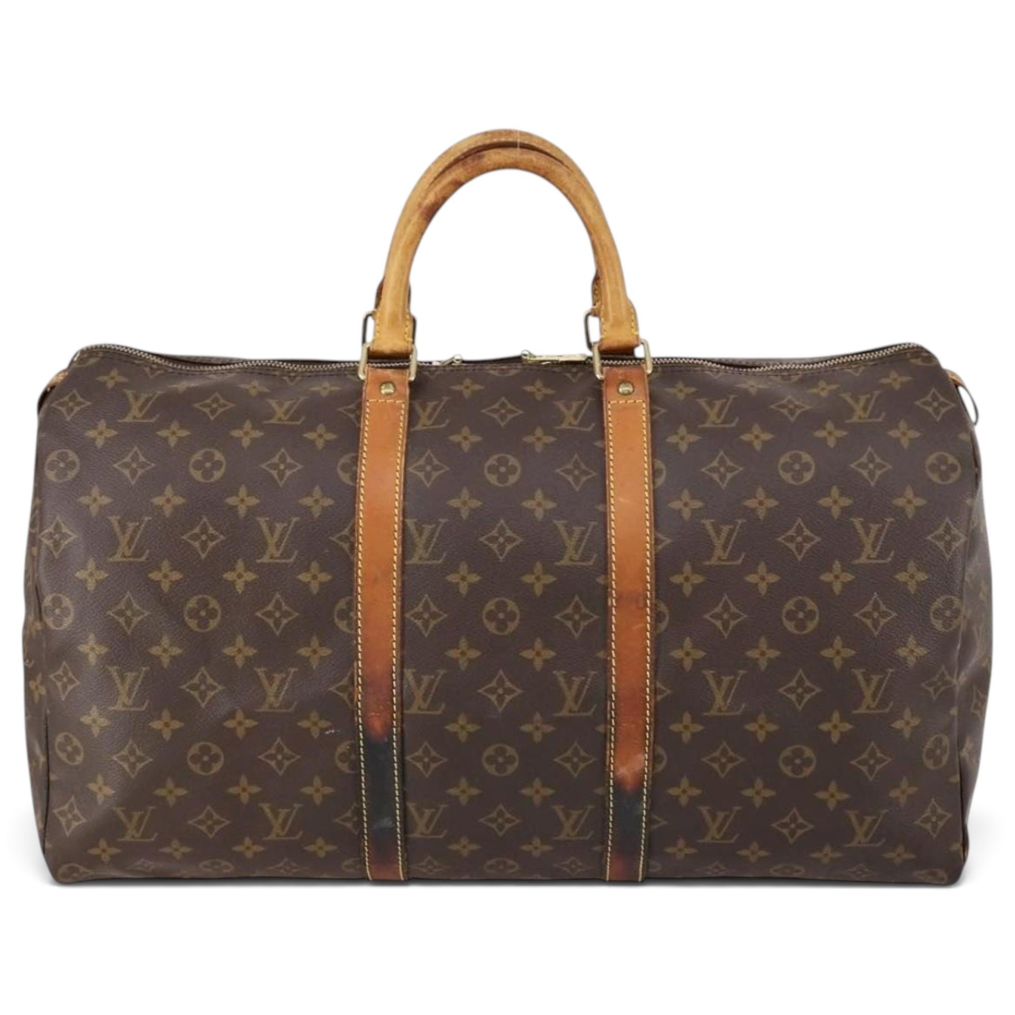 Keepall leather travel bag